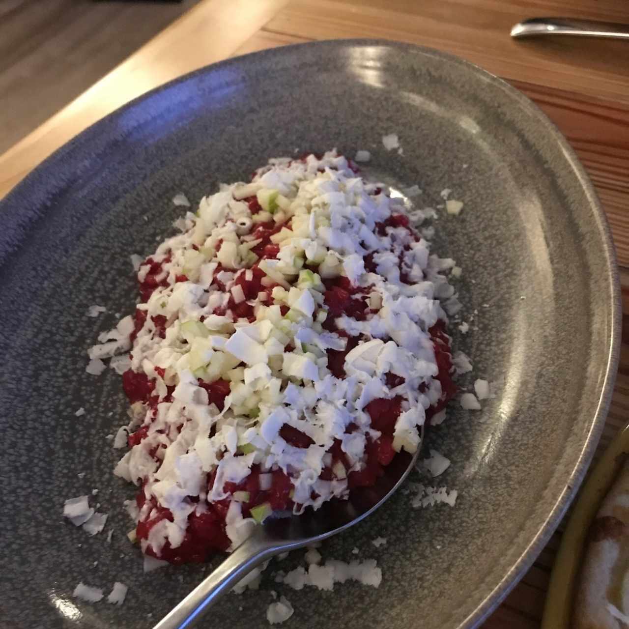 risotto de remolacha con queso y miel 