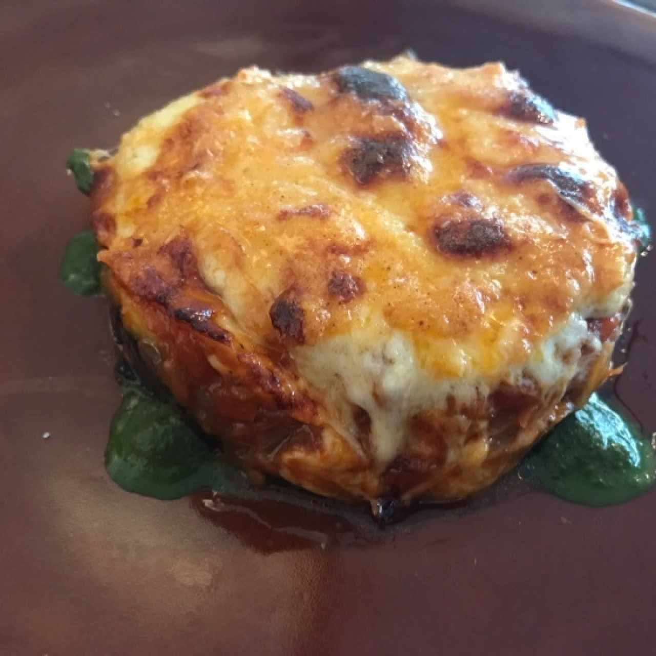 Lasagna de plátano y berenjena