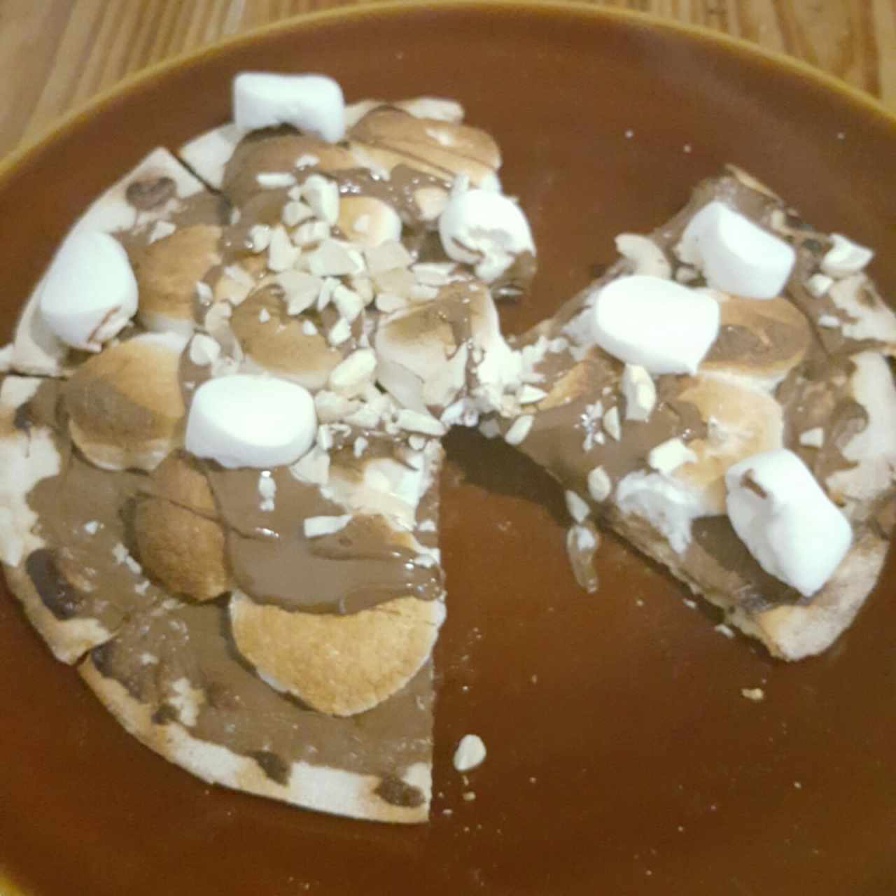 pizza de nutella con malva