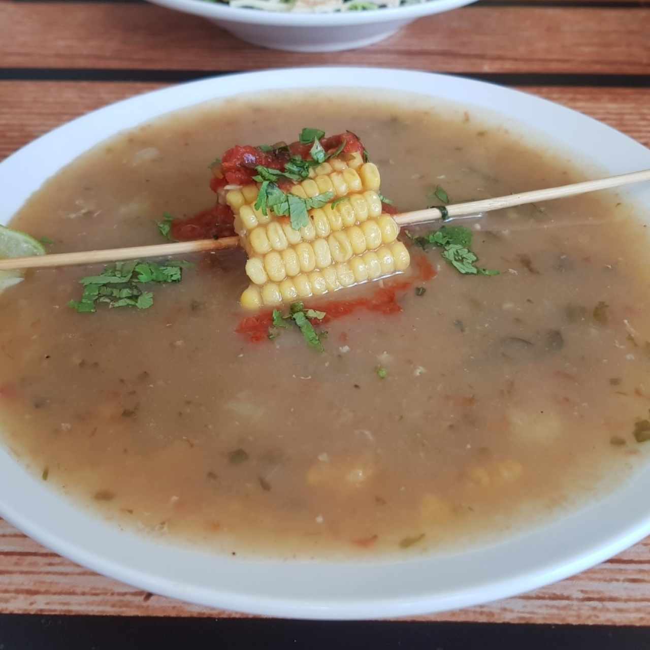 Primer plato - sopa del menú de los sábados 