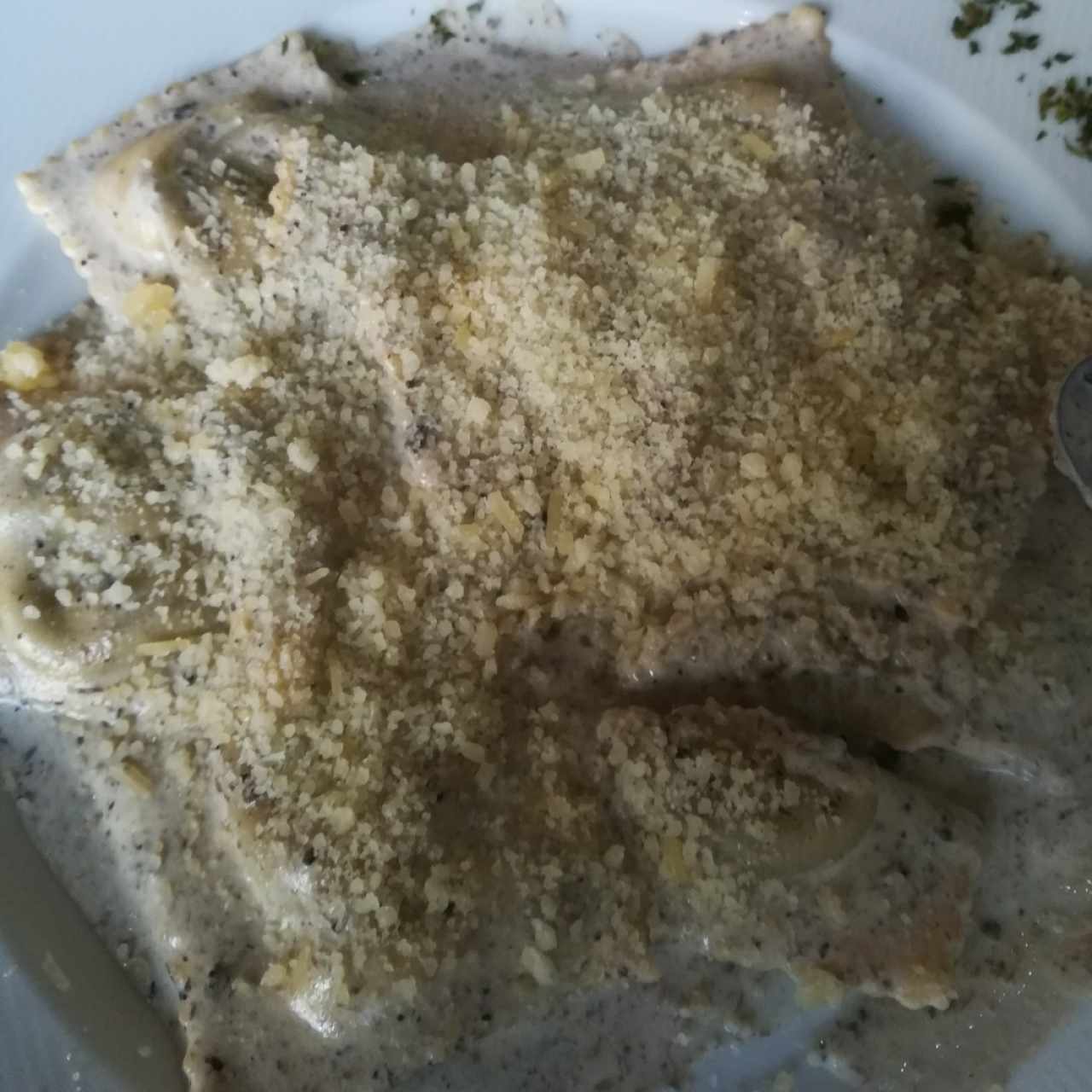 Ravioli funghi & crema tartufo