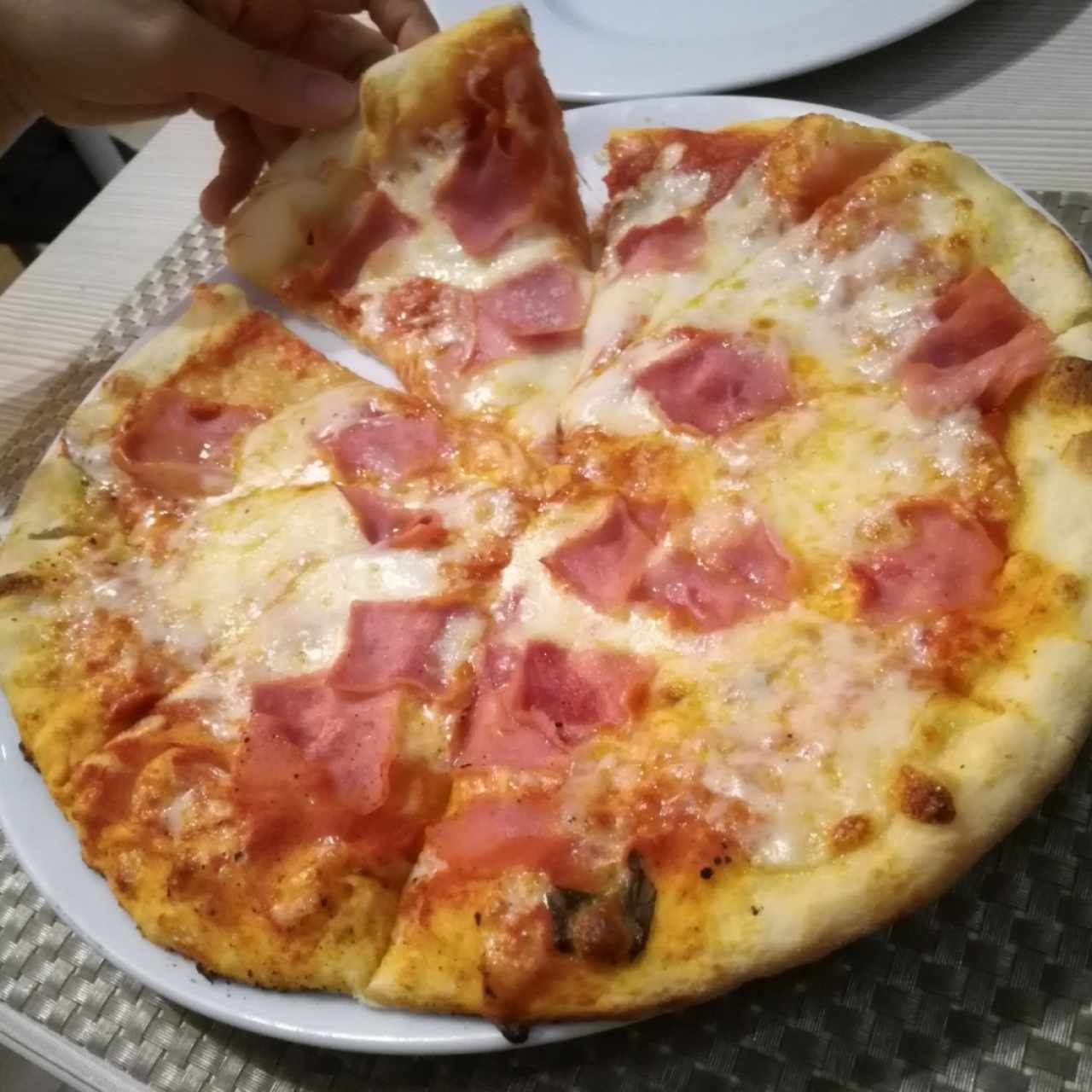 pizza de jamón