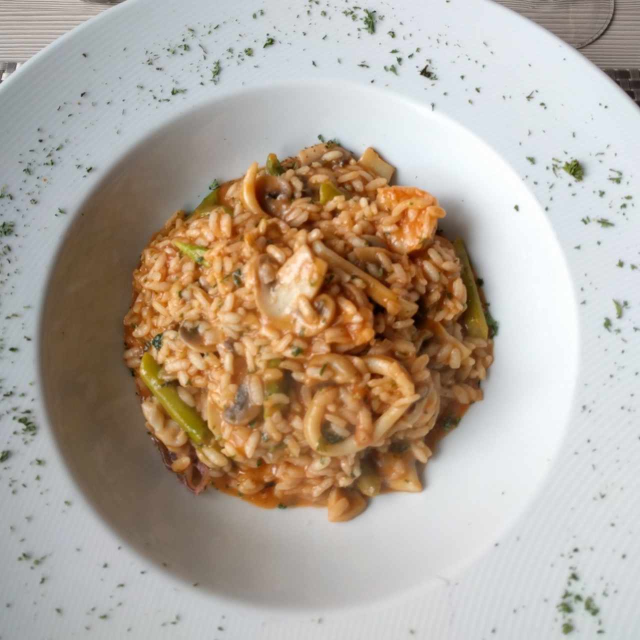 Risotto de Marisco con espárragos