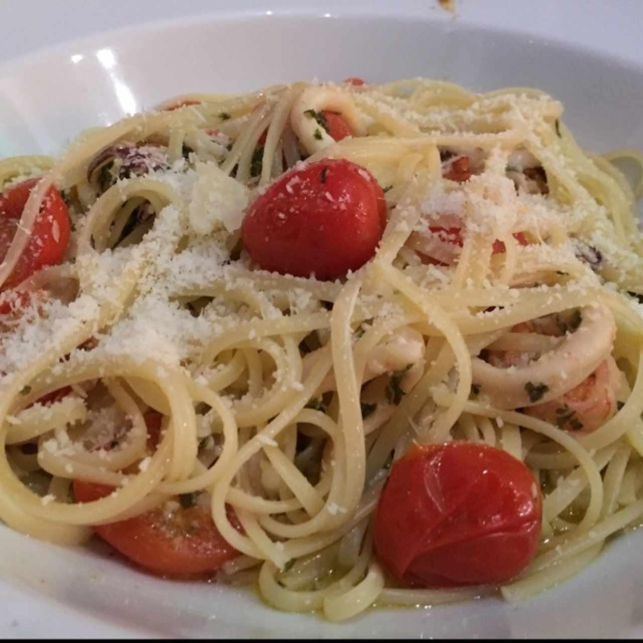 Linguini frutti di mare al Olio