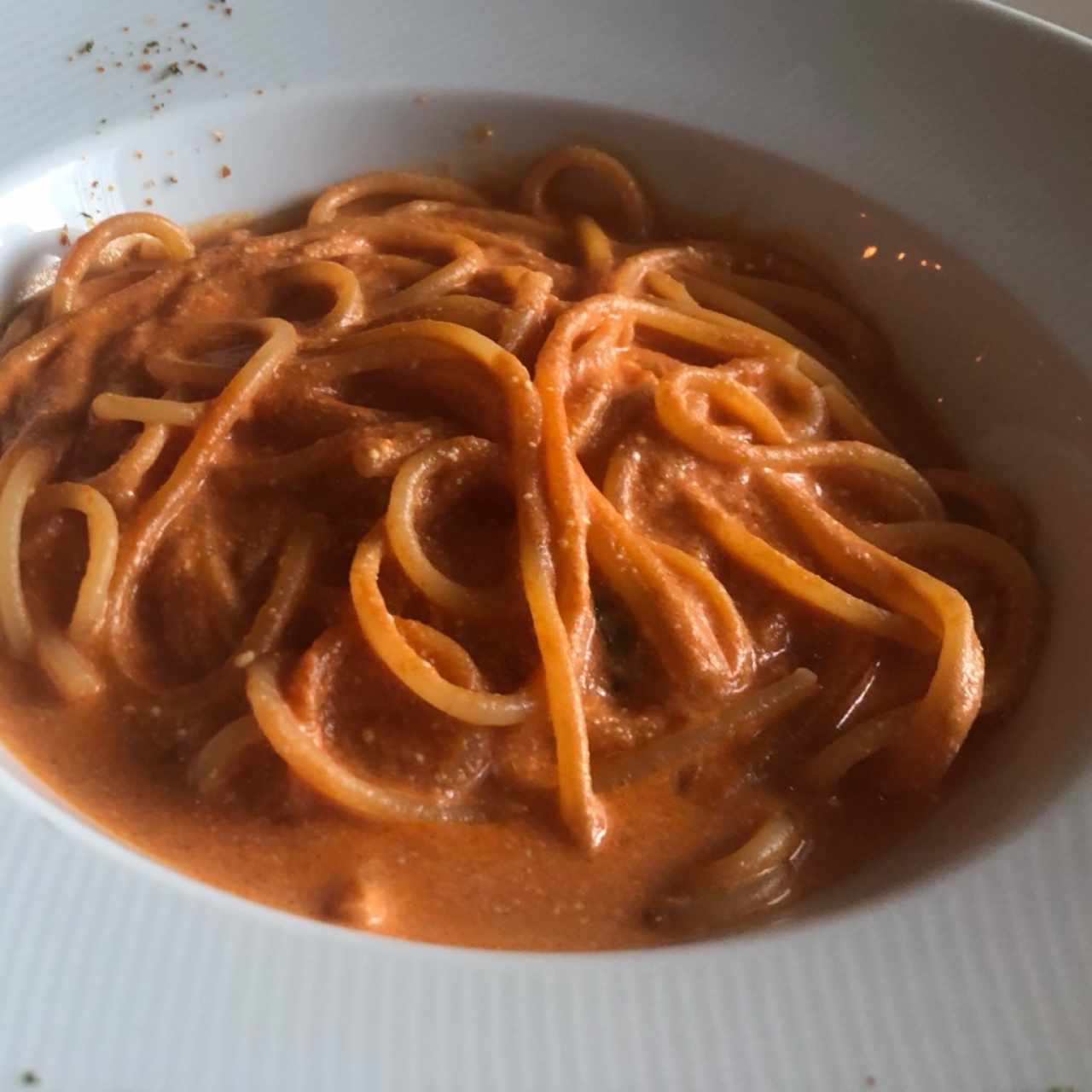 espagueti en salsa roja