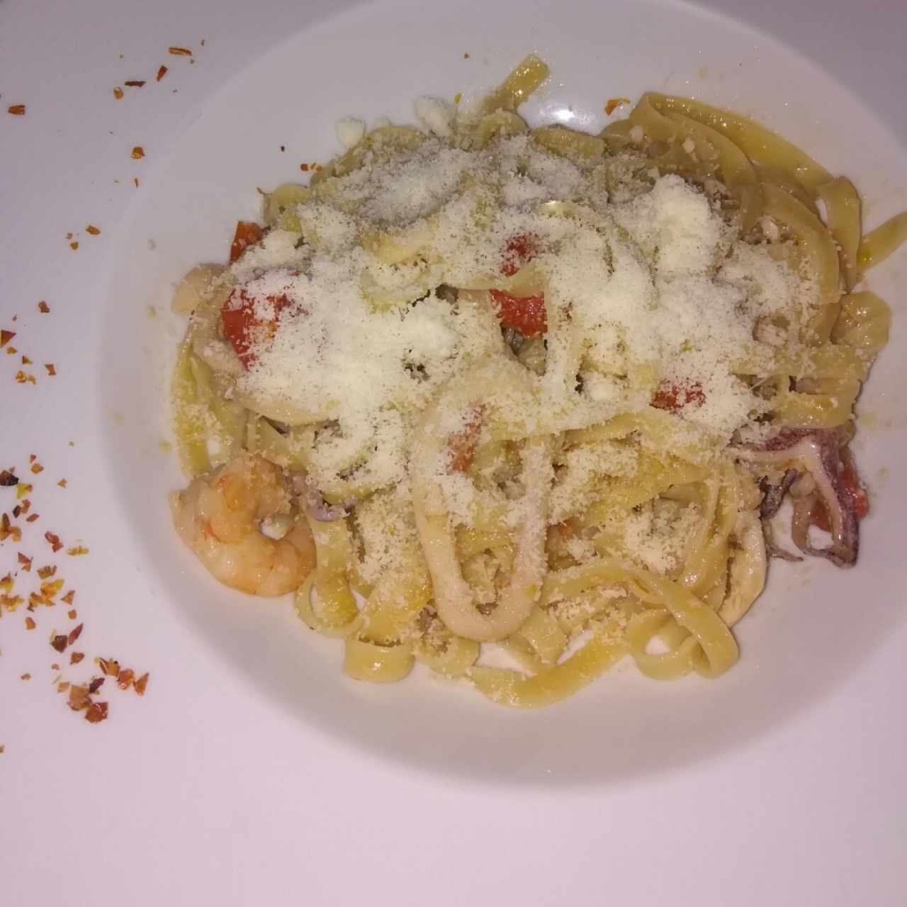 Fettuccine en salsa di mare