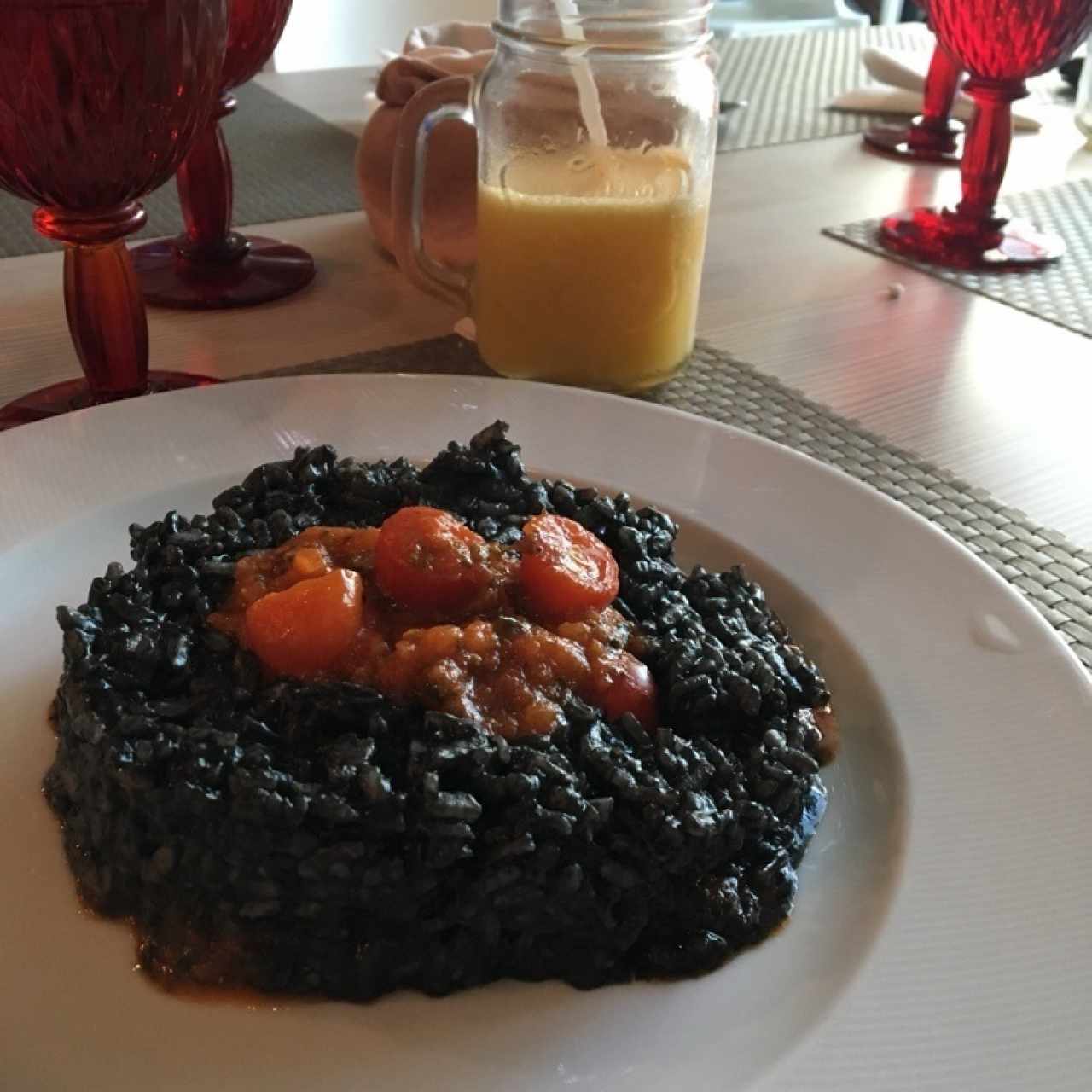 risotto en tinta de calamar 