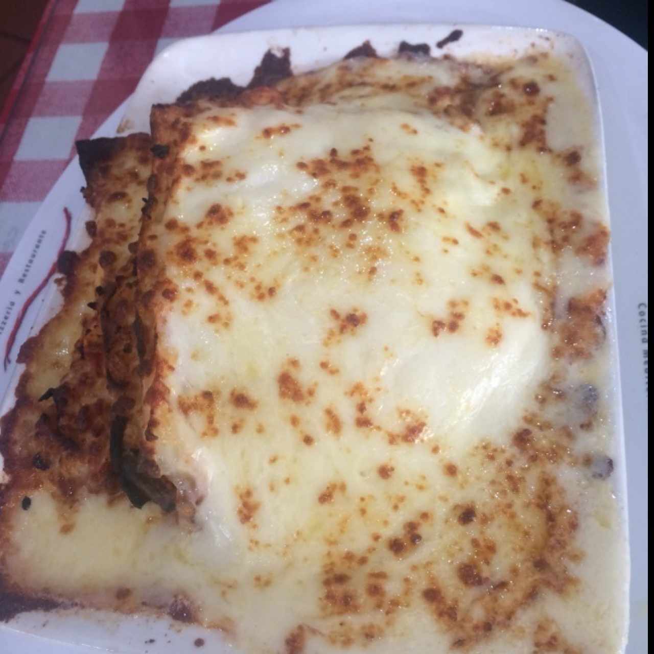 lasagna de pollo gratinada