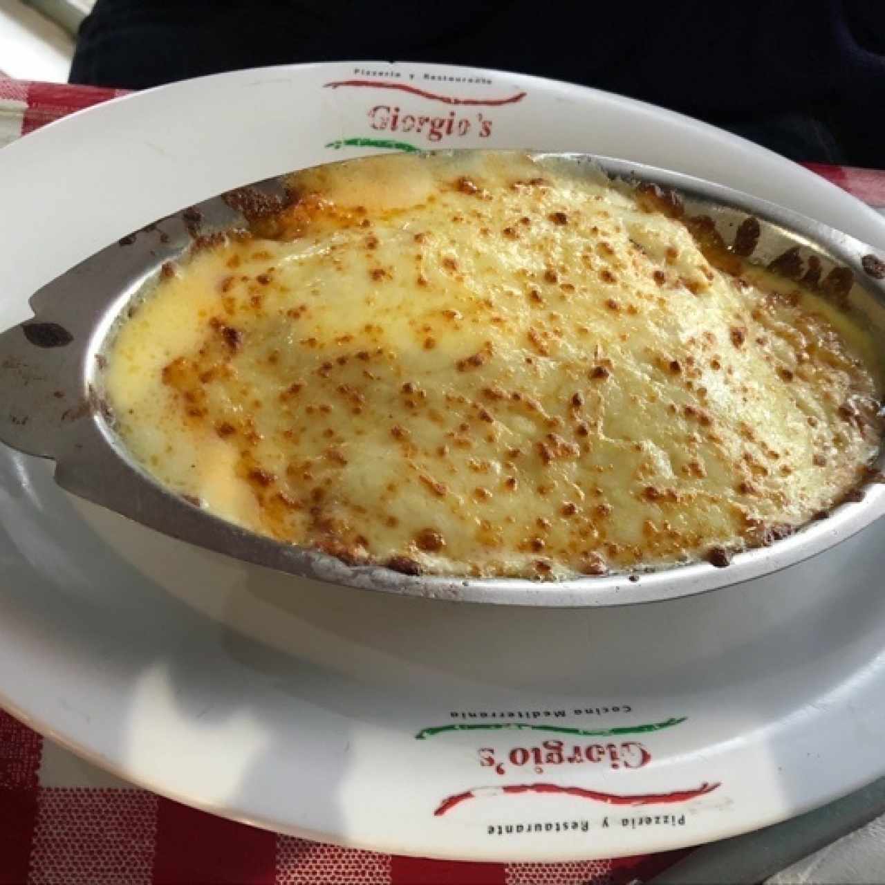 Lasagna de espinacas gratinada