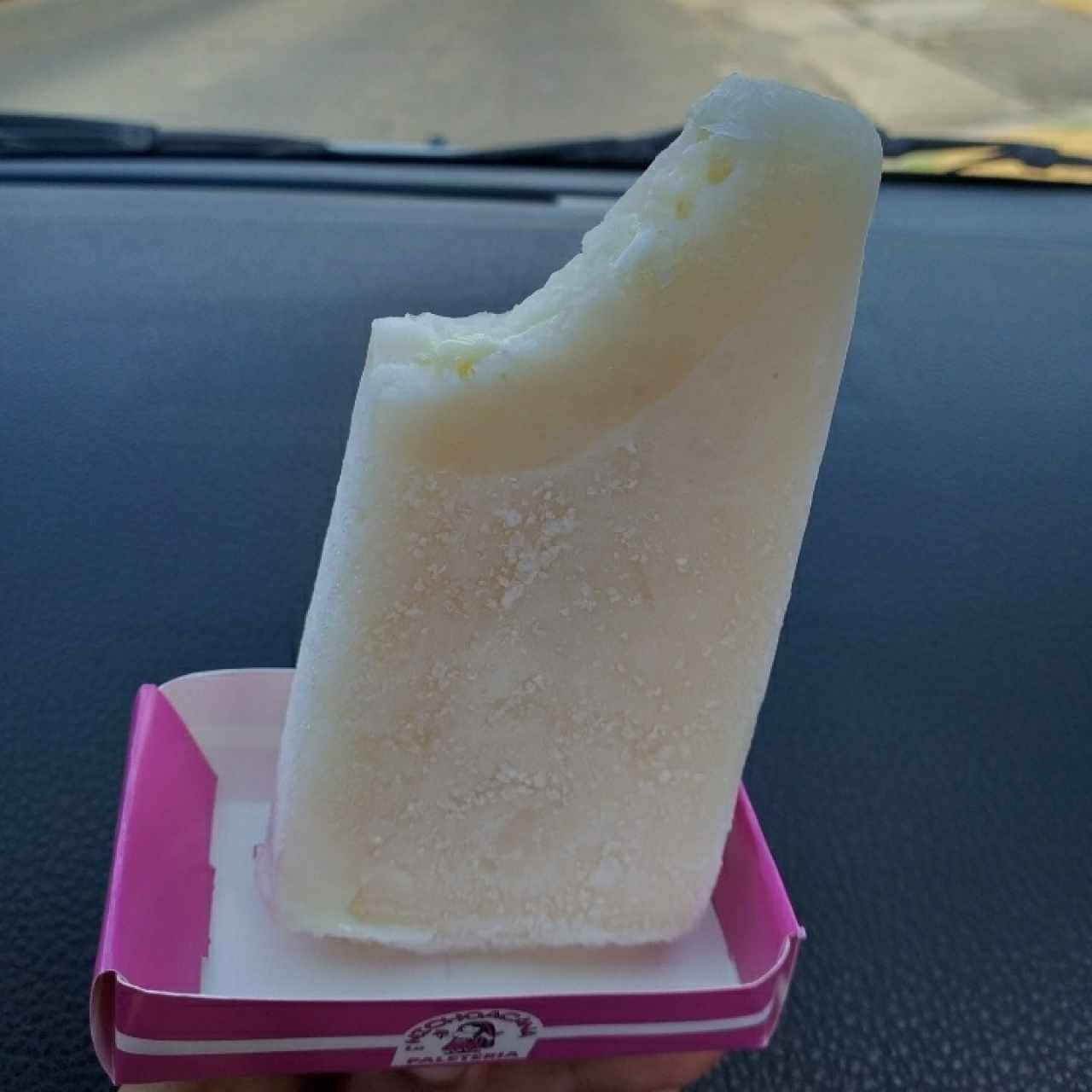 paleta de guanábana rellena de leche condensada