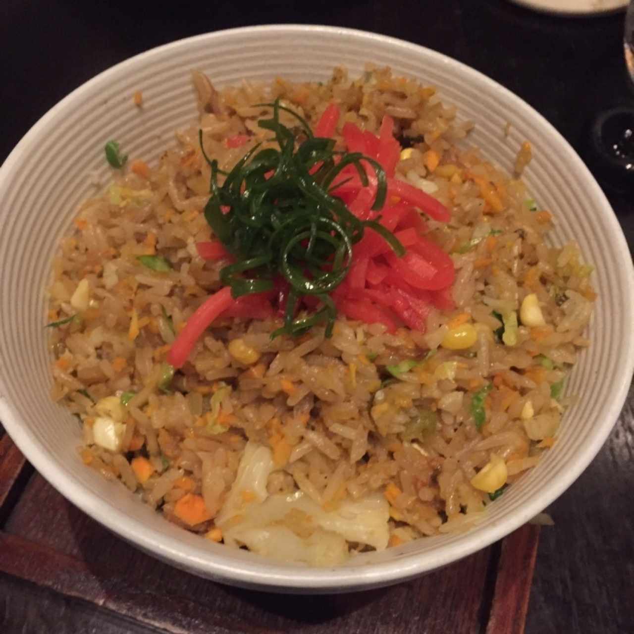 arroz salteado con vegetales