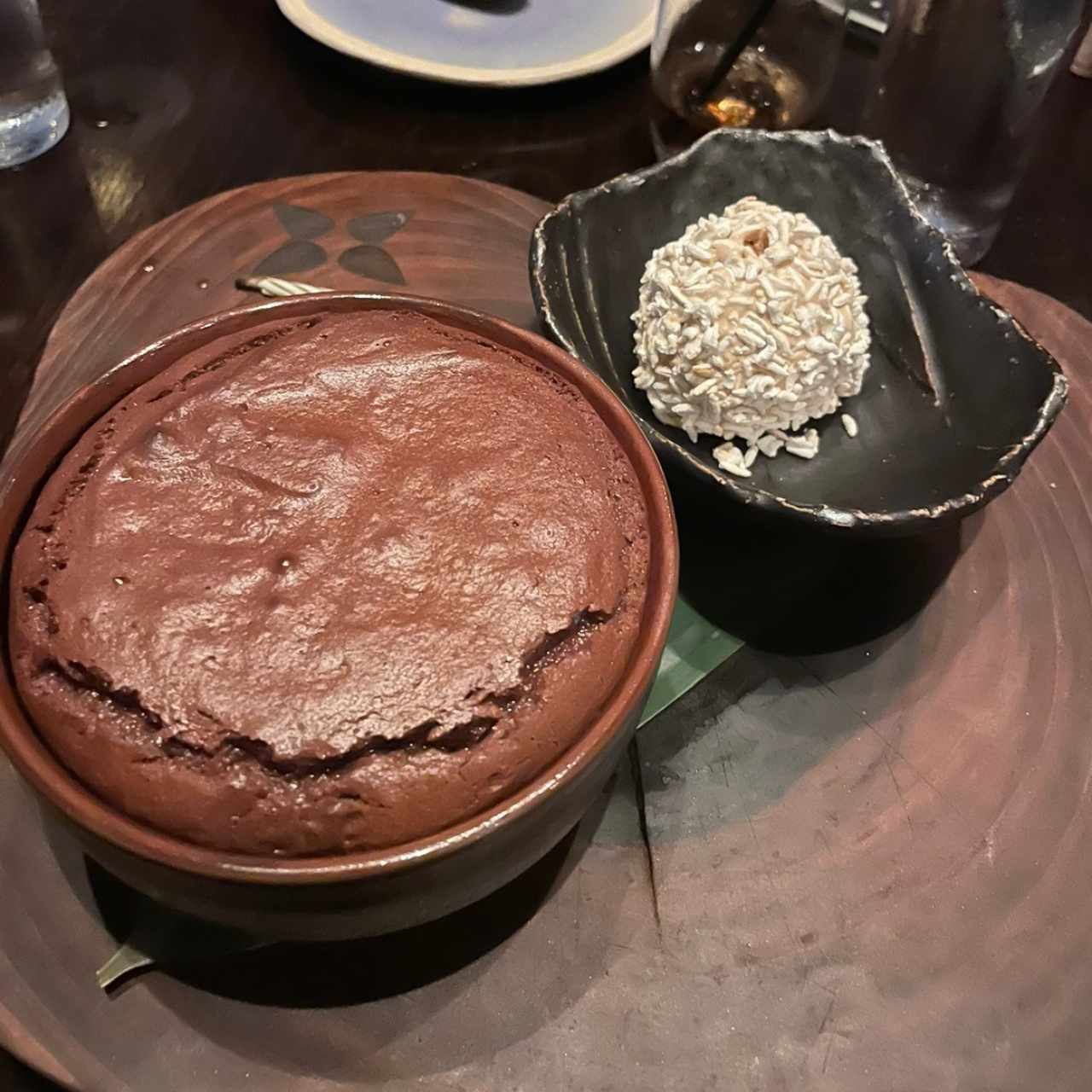 Baked Mousse Chocolate y Helado de Cafe