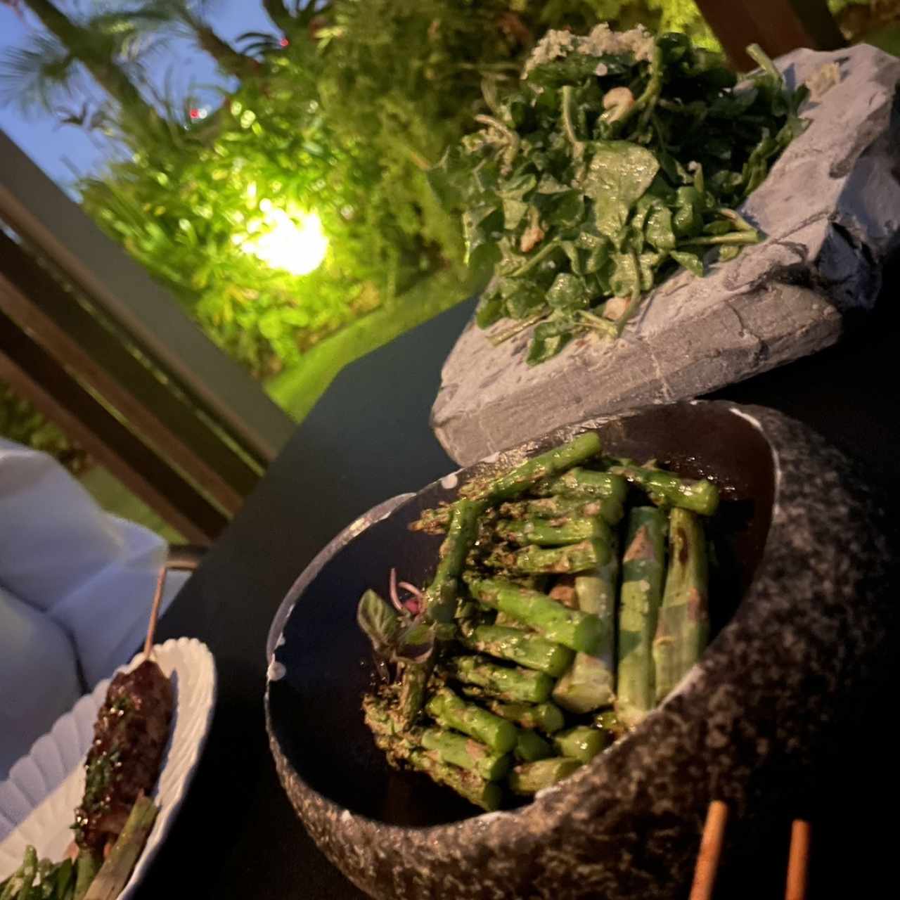 Salads - Makoto House Salad + Robata Esparragos