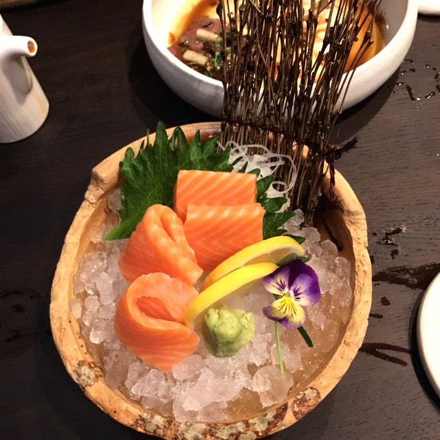 Salmon sashimi