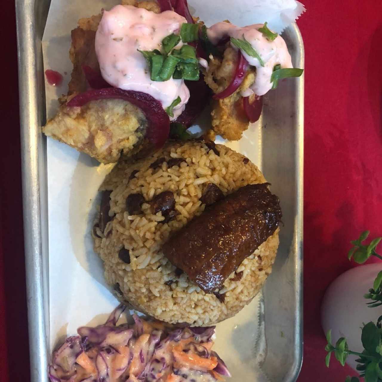 filete de pescado arroz con coco