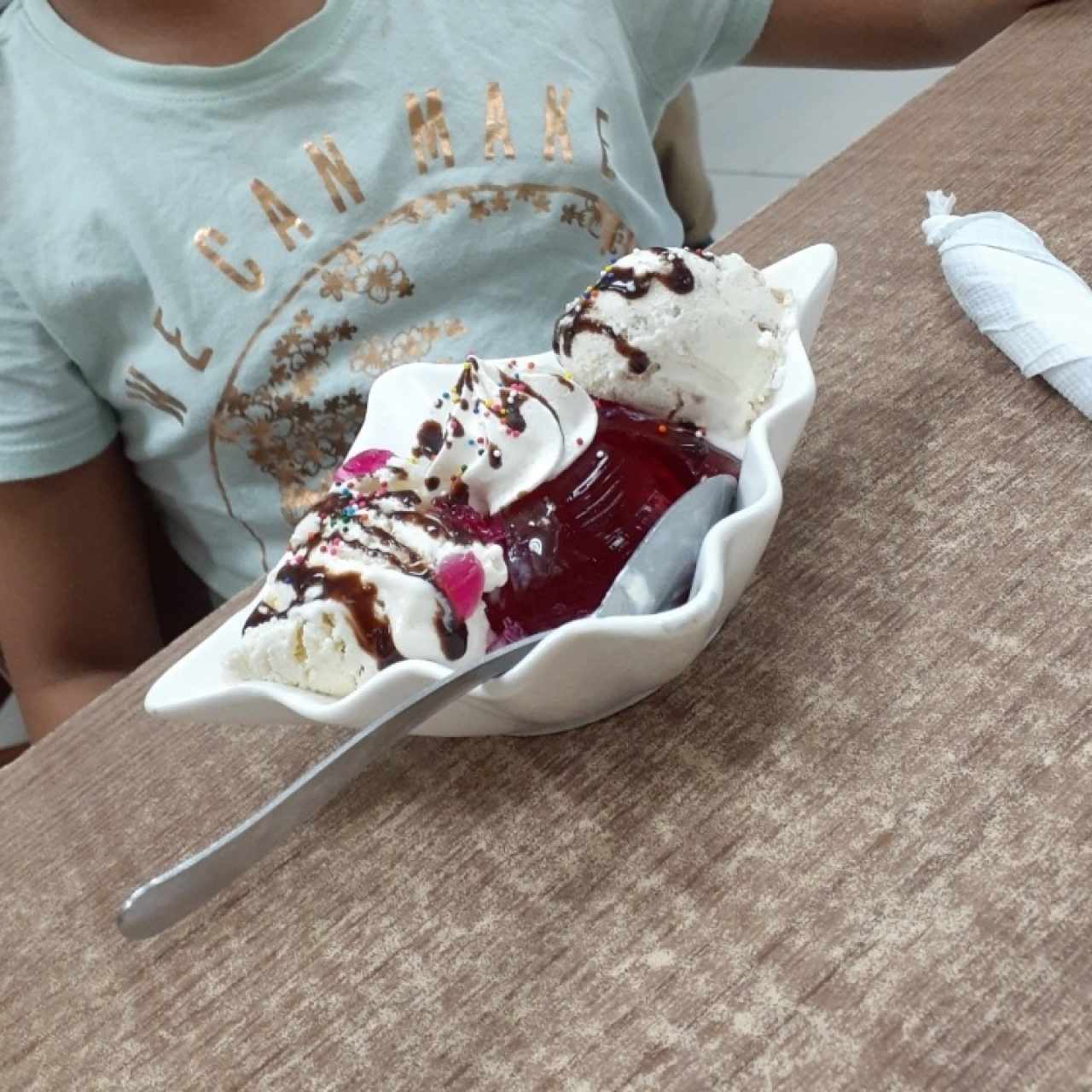 helado con gelatina