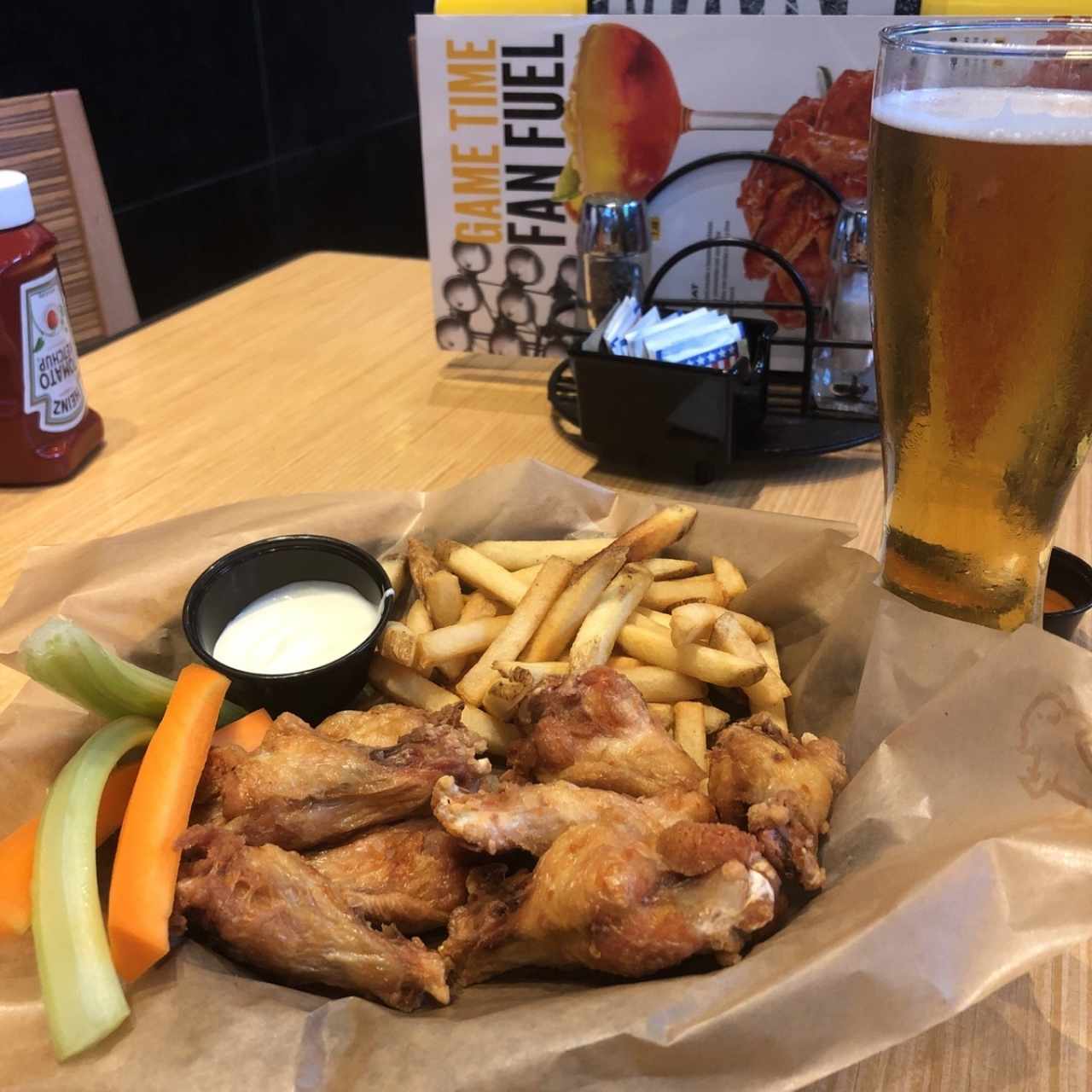 traditional wings & fries