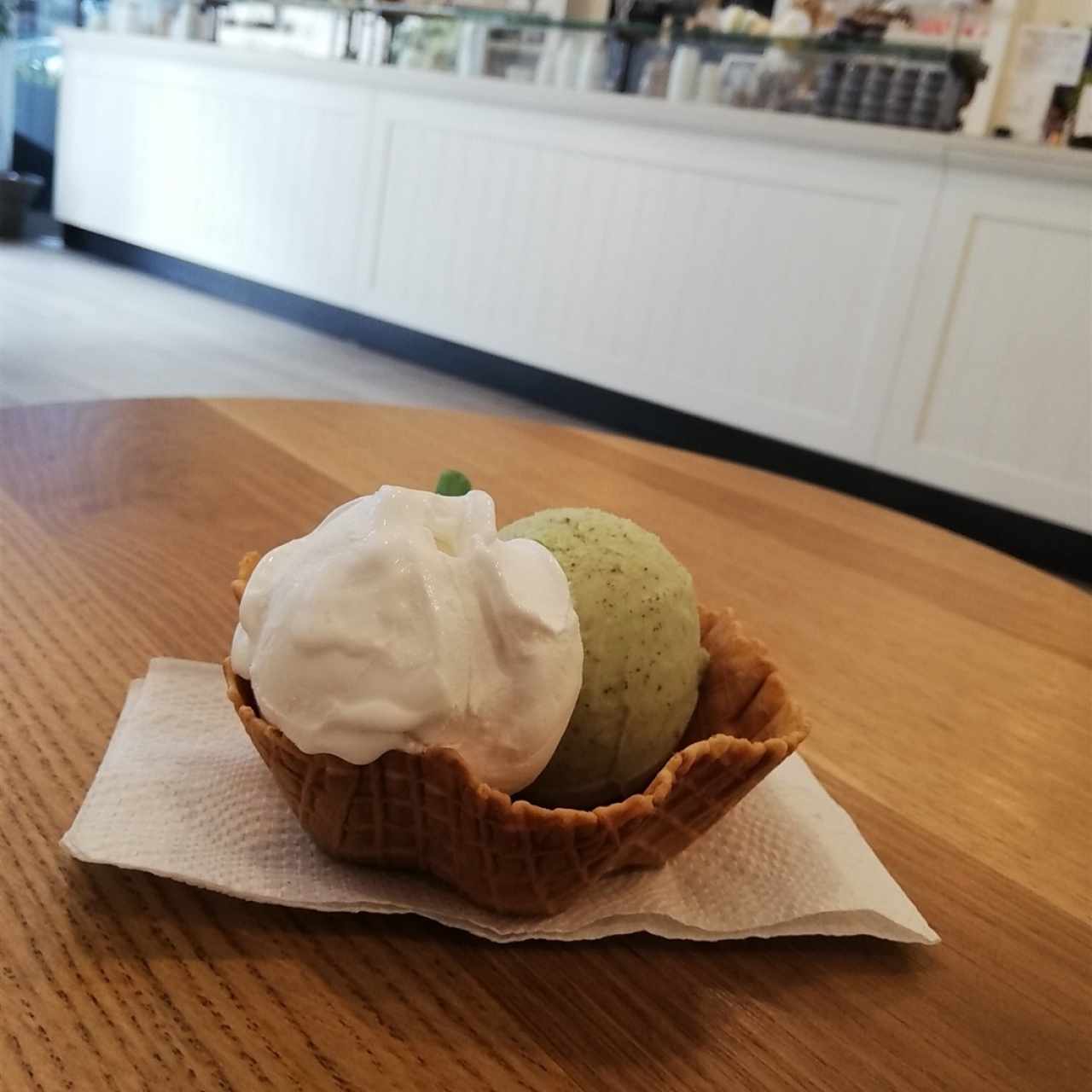 helado de Kiwi y pipa