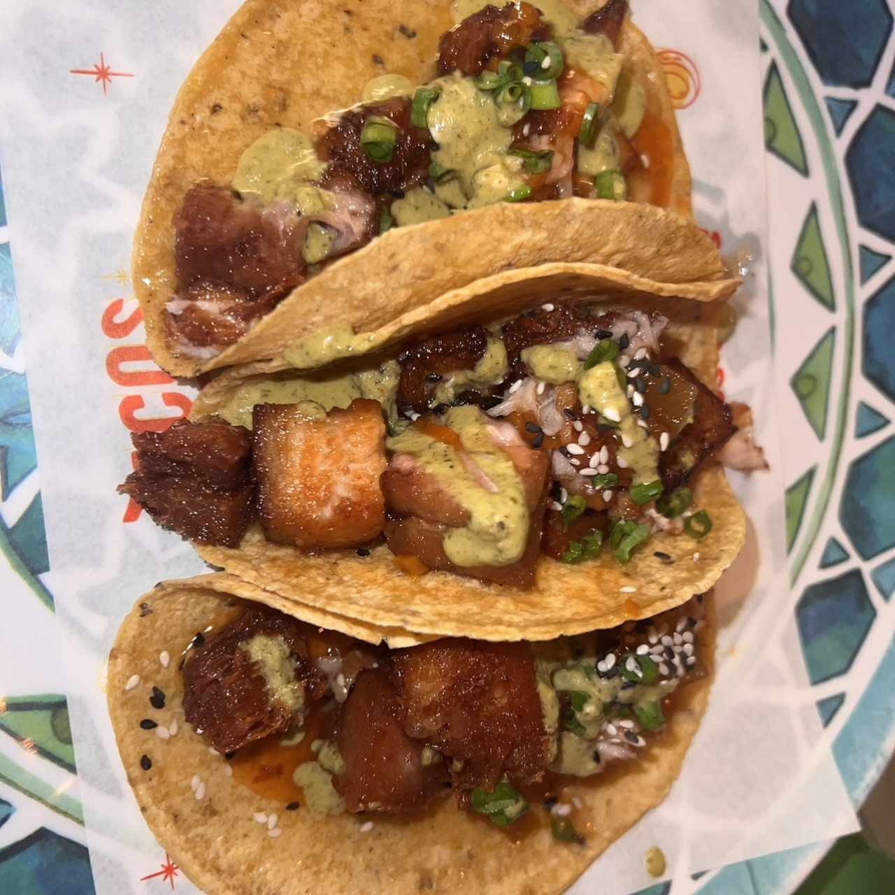 Tacos de Panza Agridulce