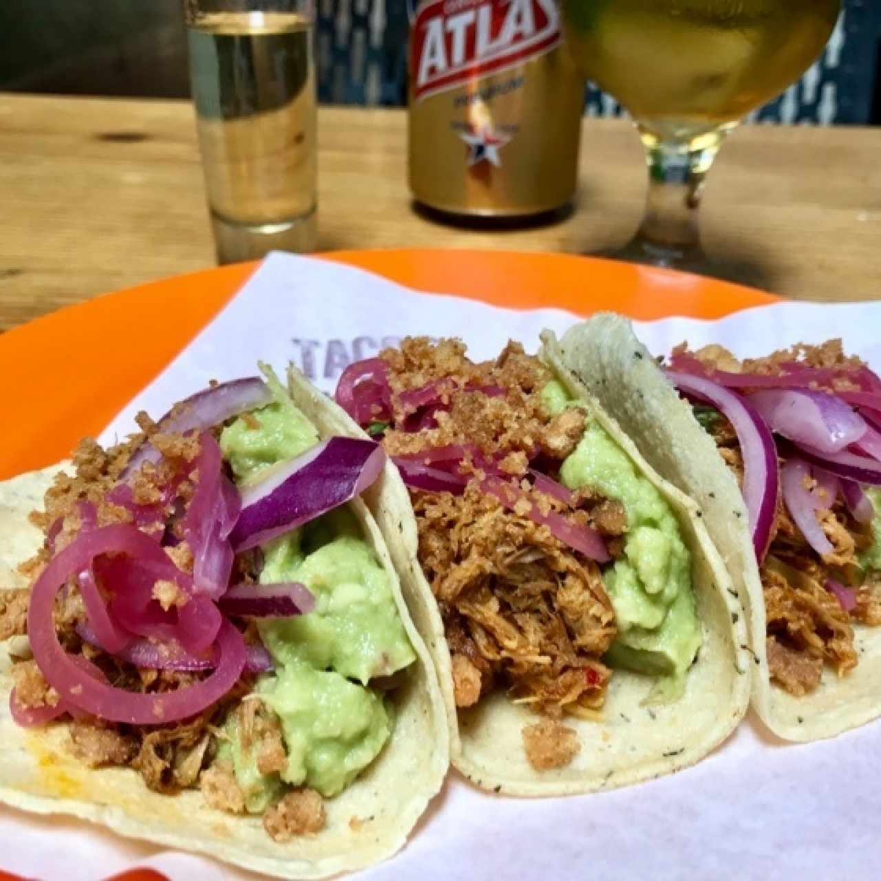 Cochinita Pibil, guac is not really authentic but very tasty