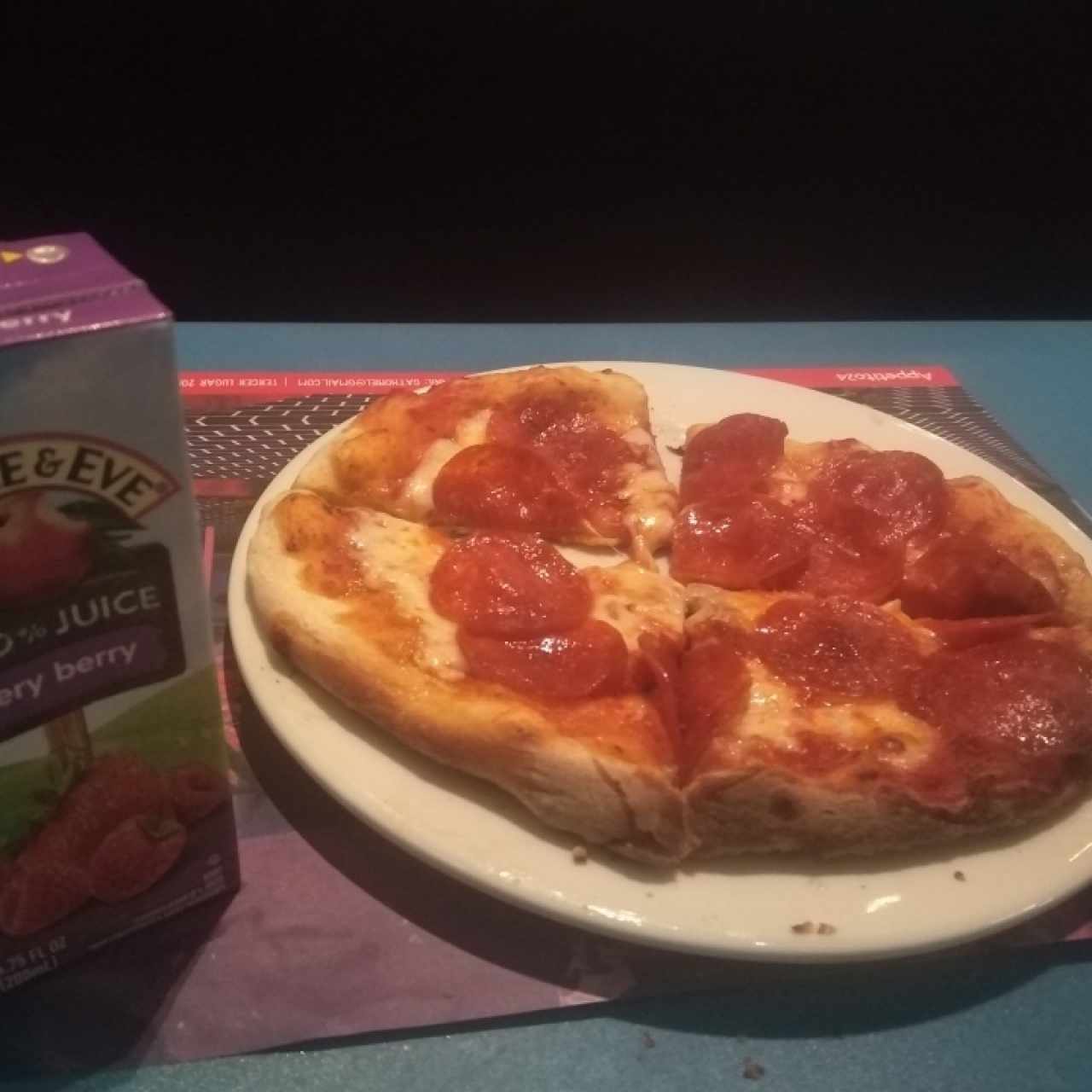 Pizza pepperoni menú kids