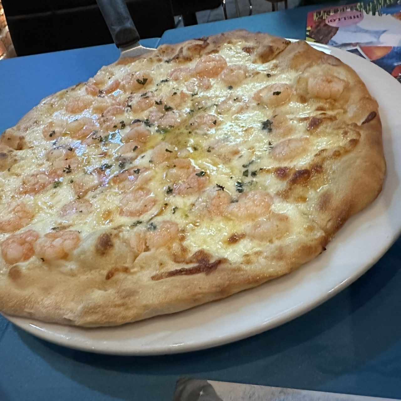Pizza camarones 