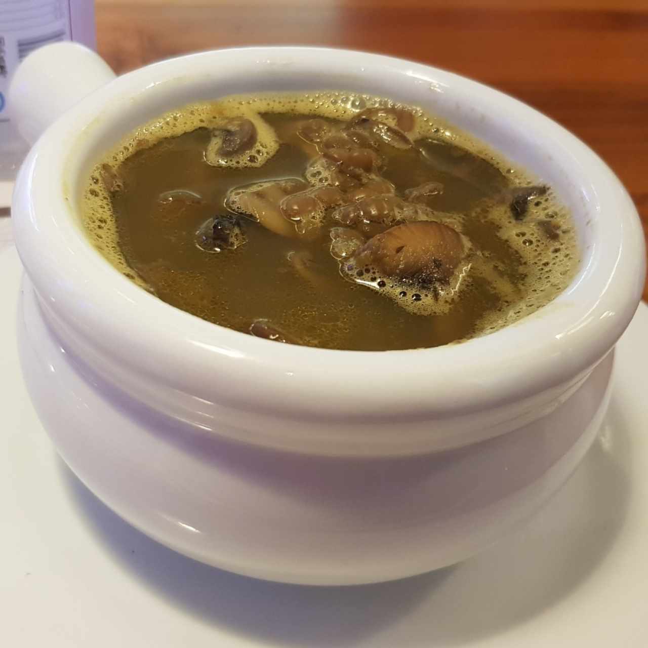 sopa de lentejas con hongos