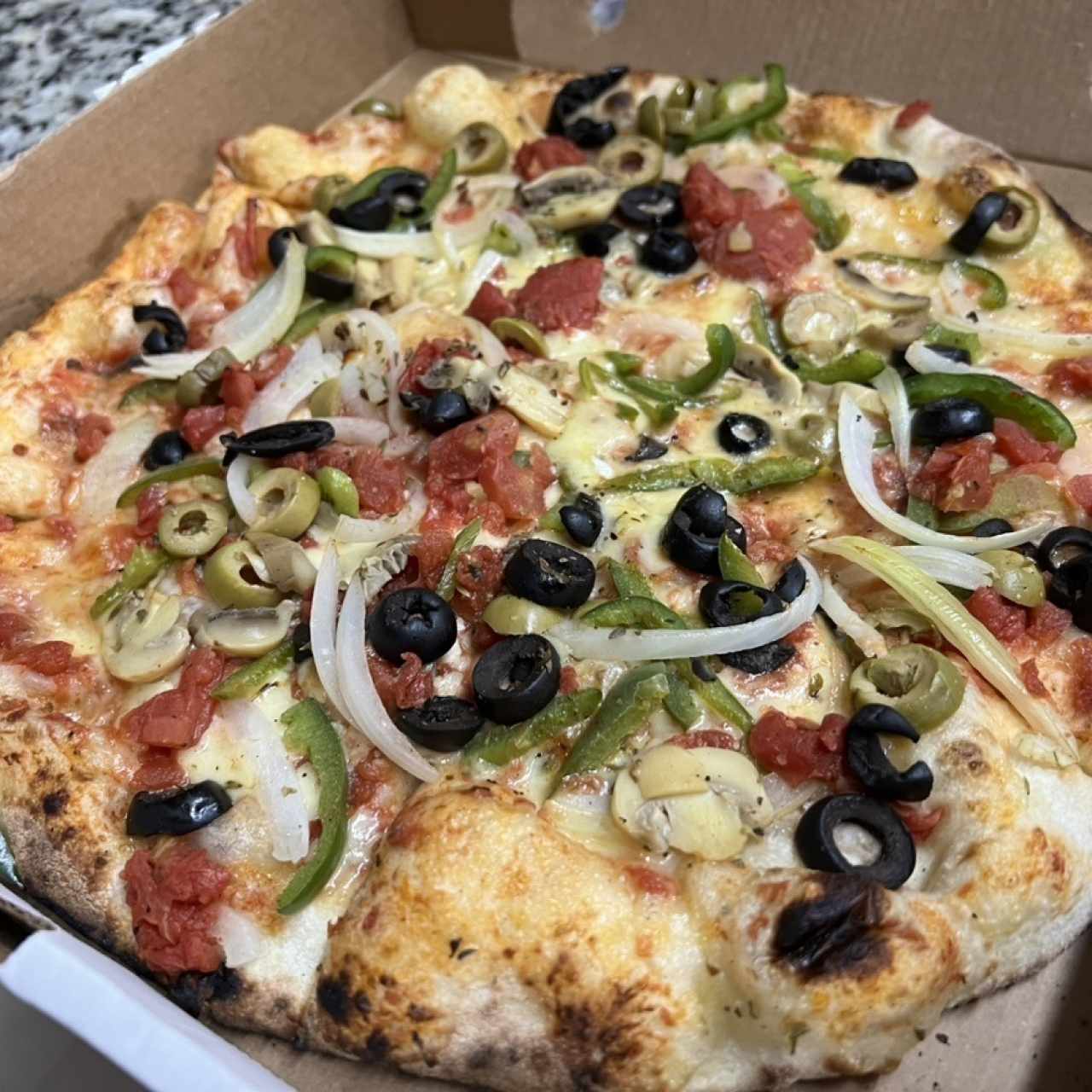 Pizza con vegetales