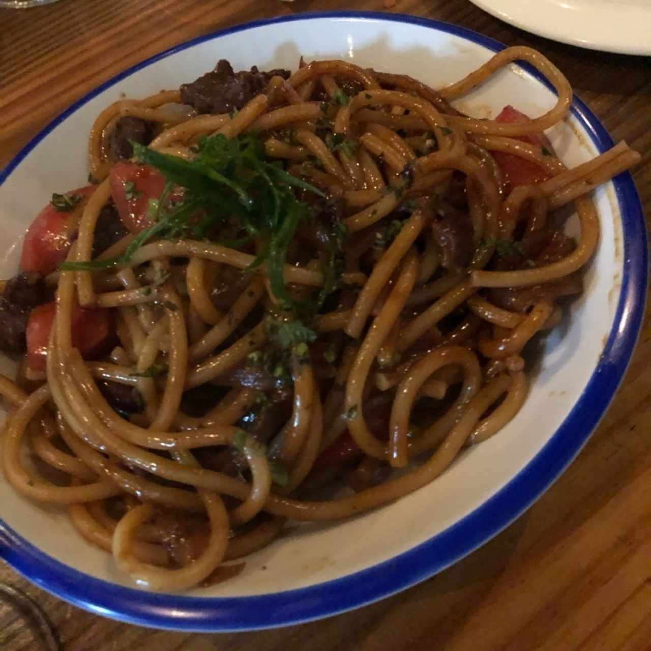 Spaguetti con entraña