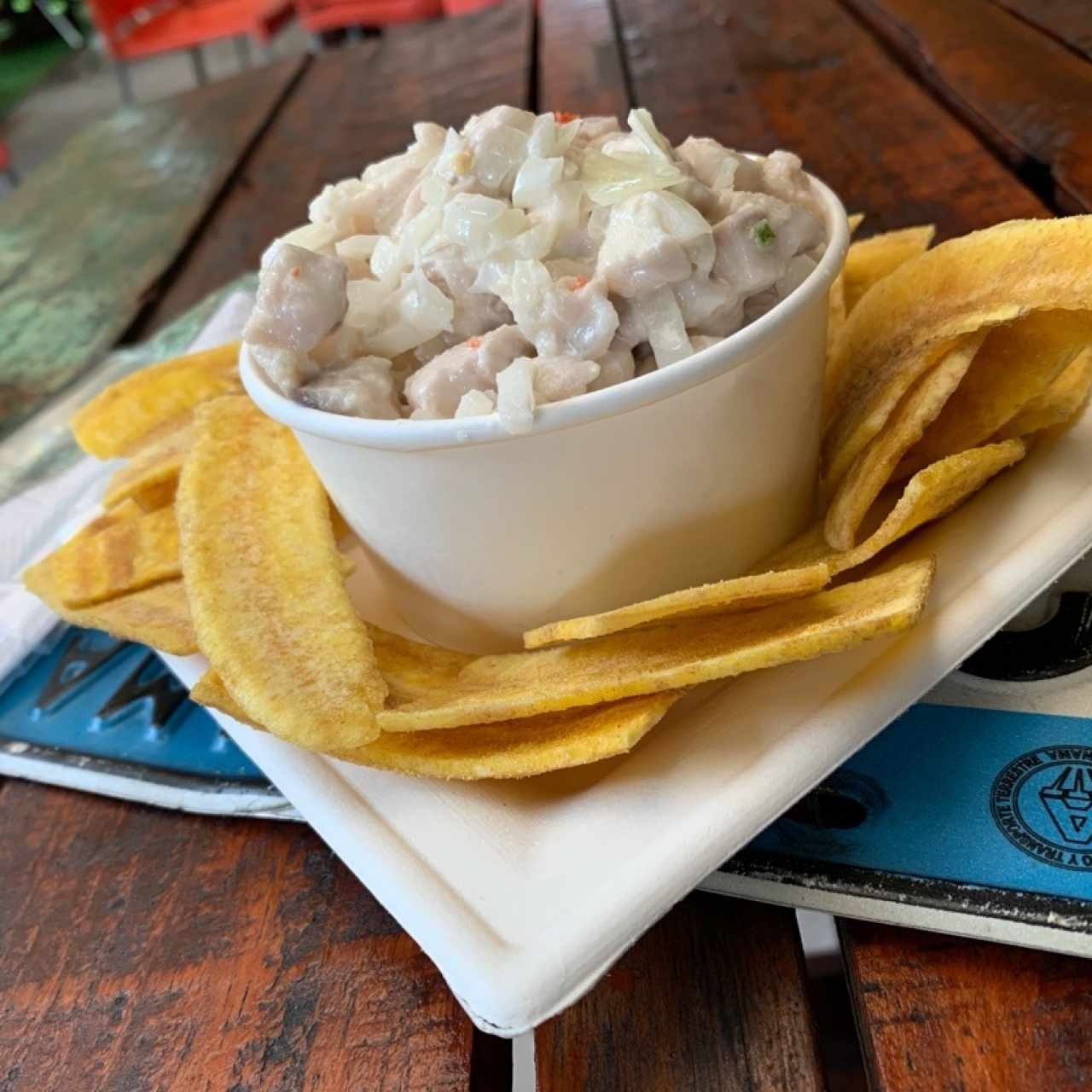 ceviche de corvina salsa inglesa y coco