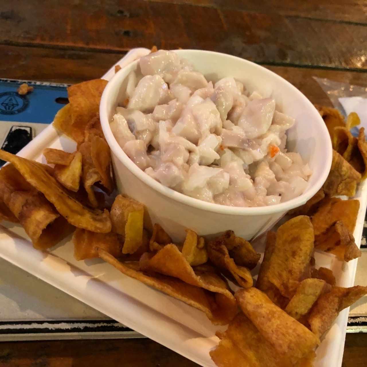 Ceviche con salsa inglesa 