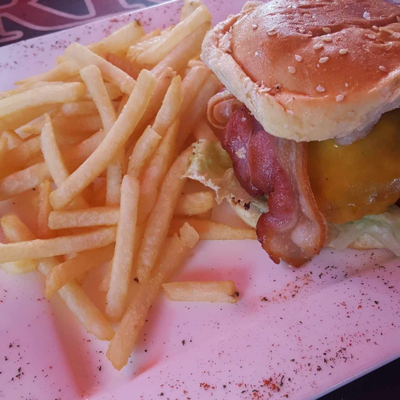 hamburguesa com bacon