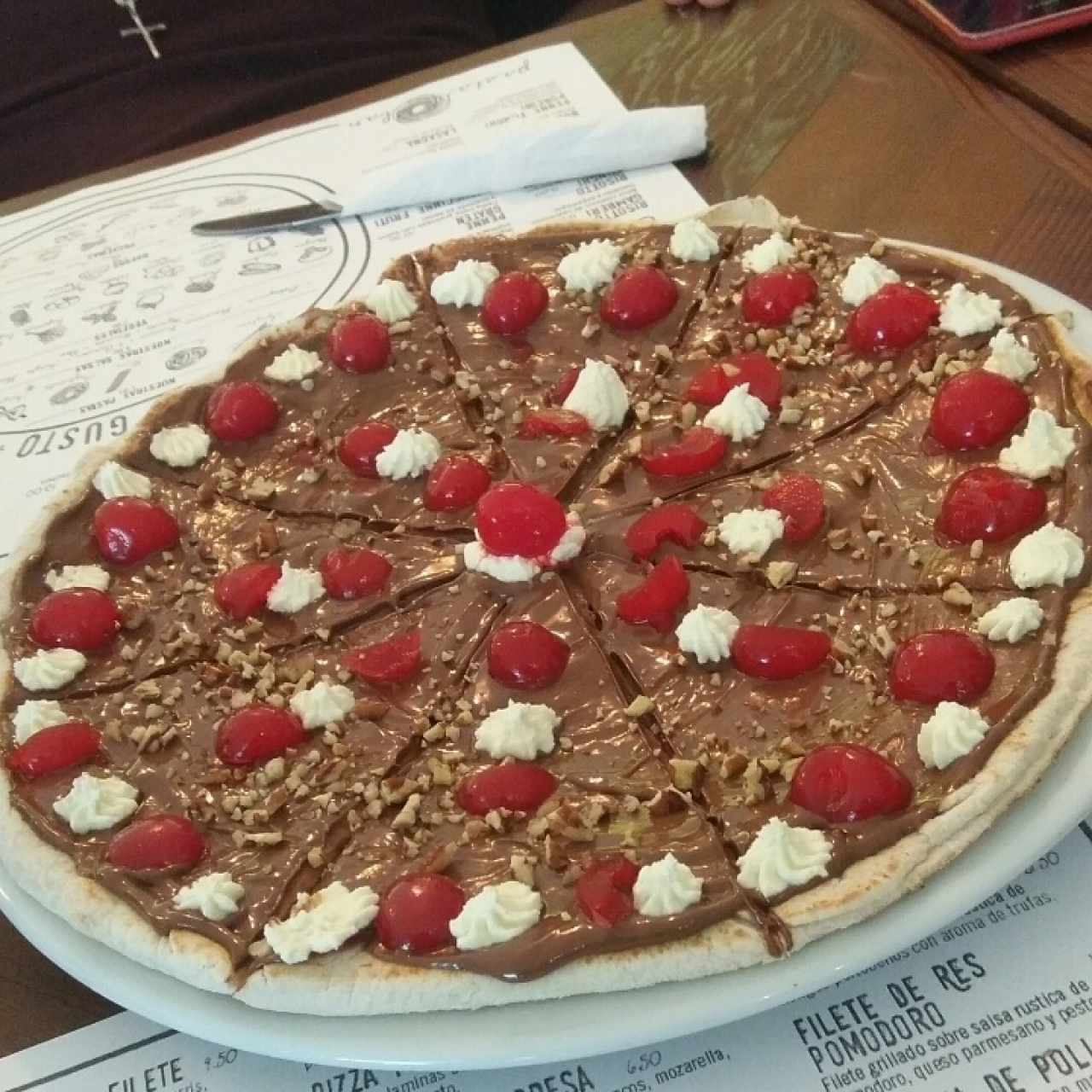 Pizza dulce - Pizza de Nutella
