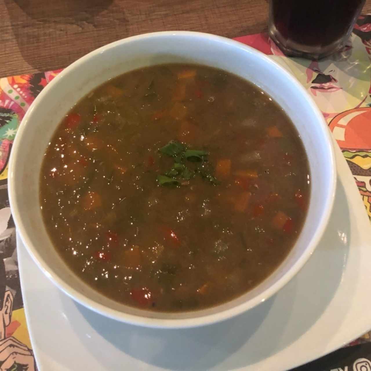 Sopa de Lentejas (entrada de menú lunch)