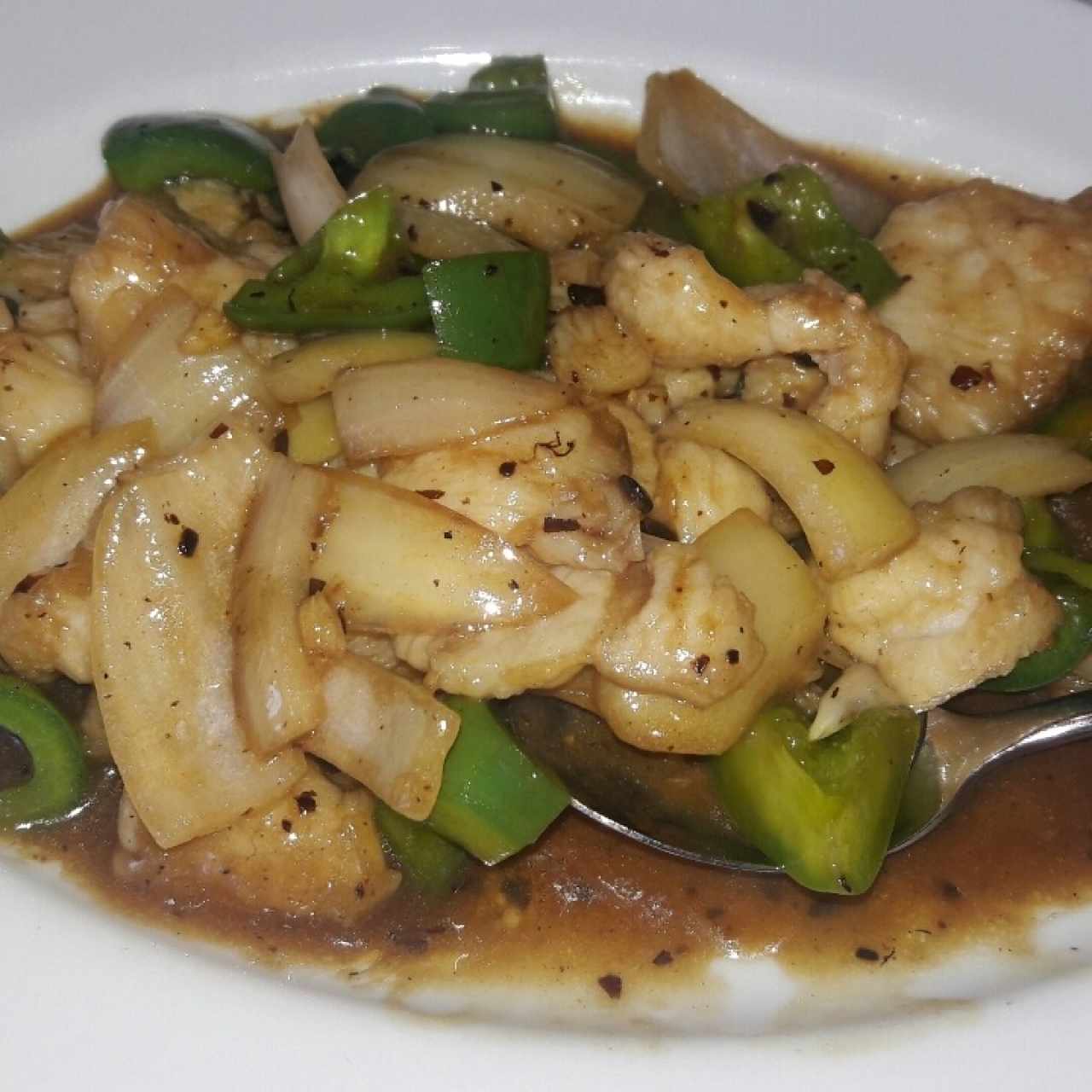 Filete de pescado en salsa Tau-si
