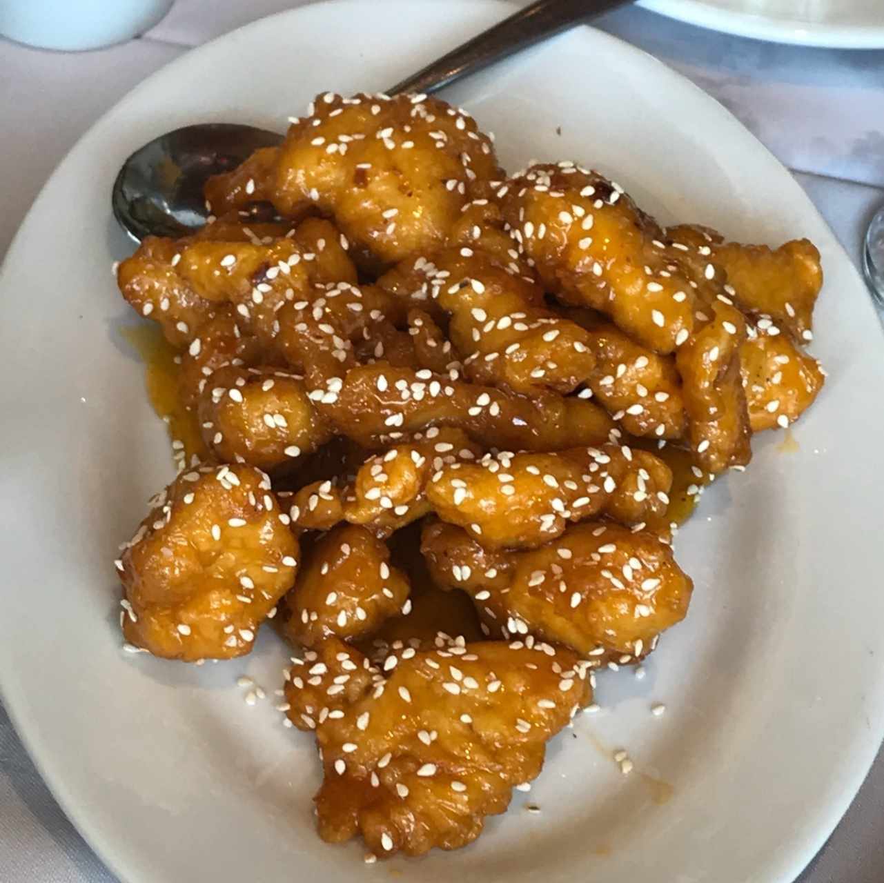 pollo con miel y ajonjoli