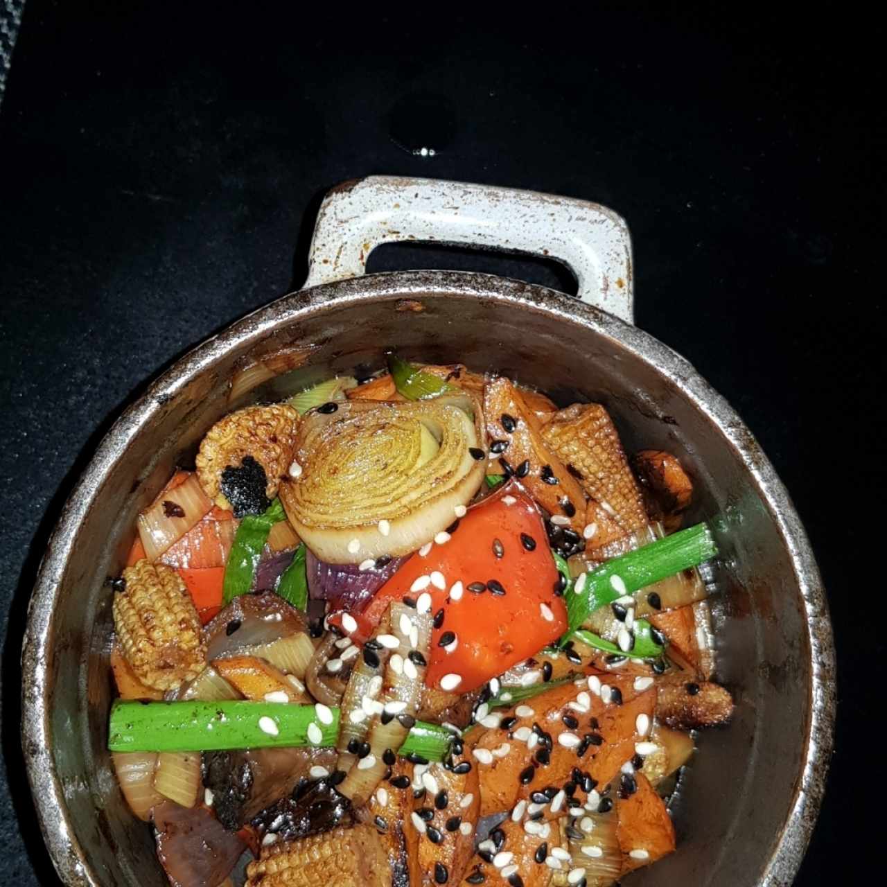 vegetales en salsa asiática