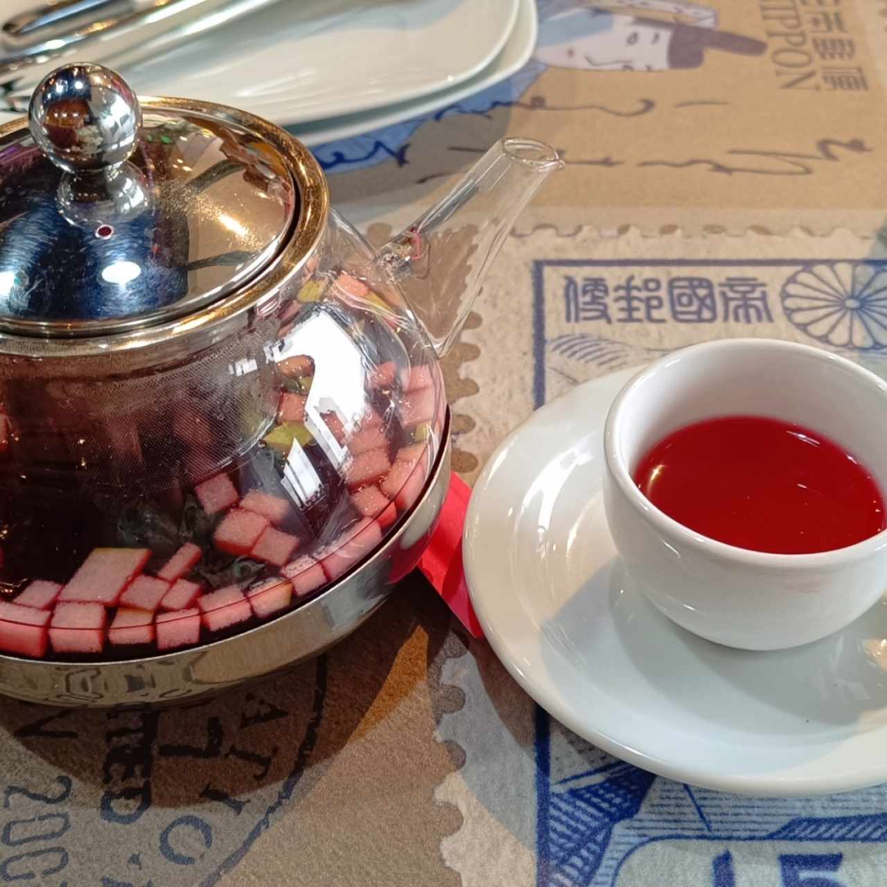 Té de frutos rojos y manzana