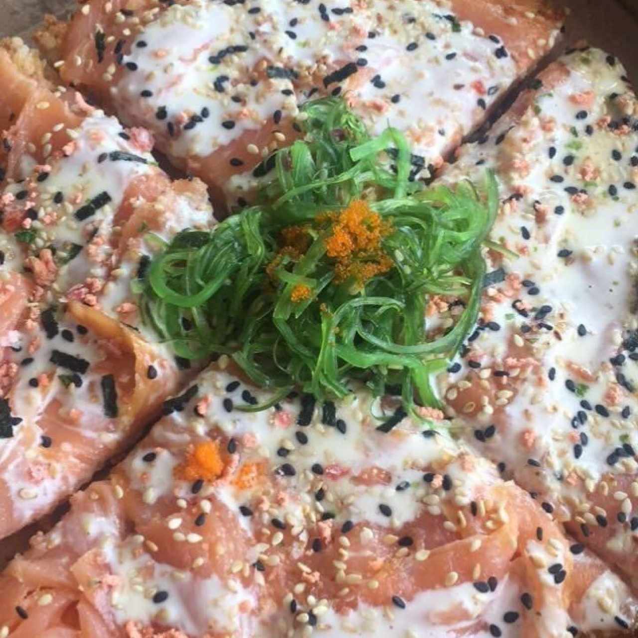 pizza de salmon ahumado