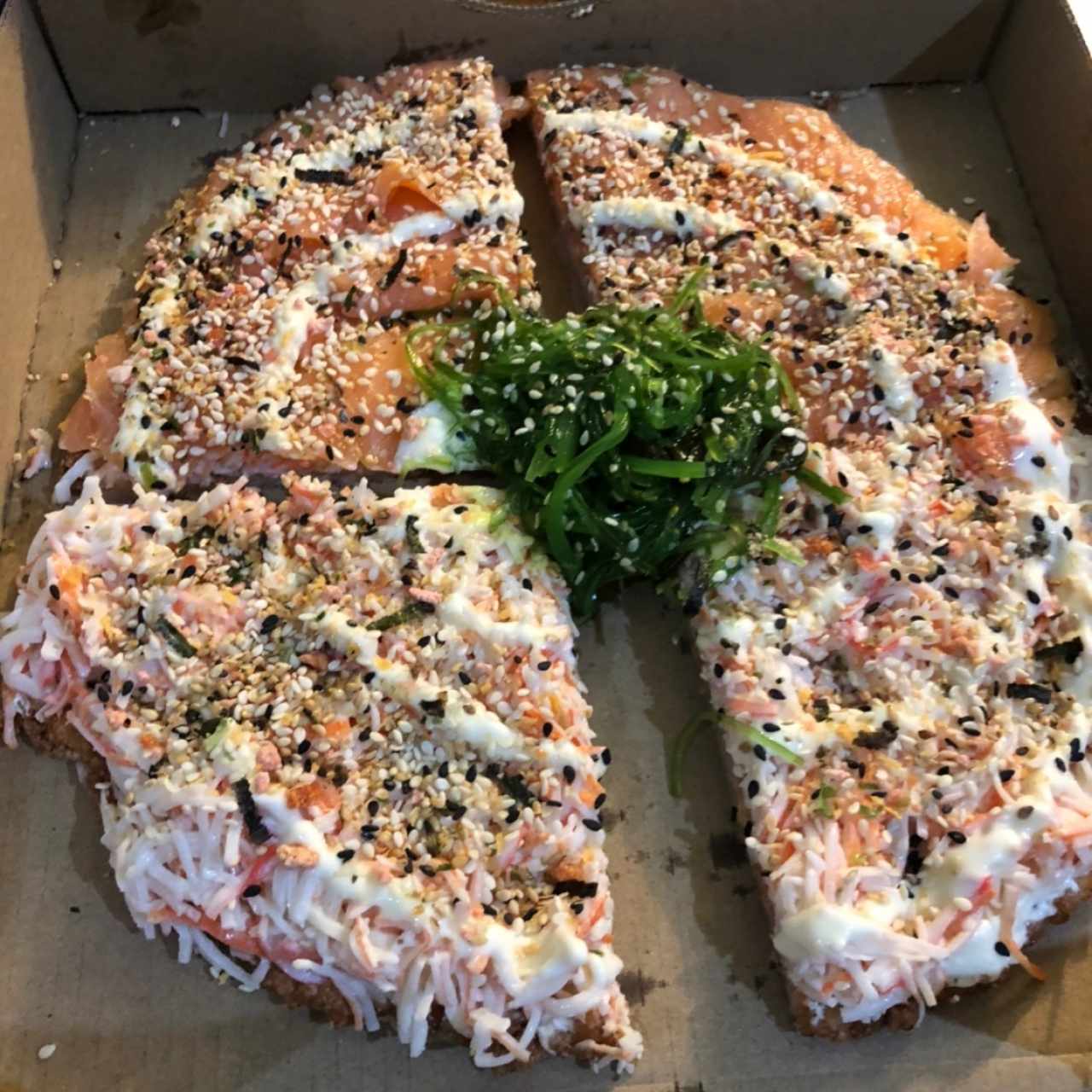 Pizza de Sushi de Cangrejo