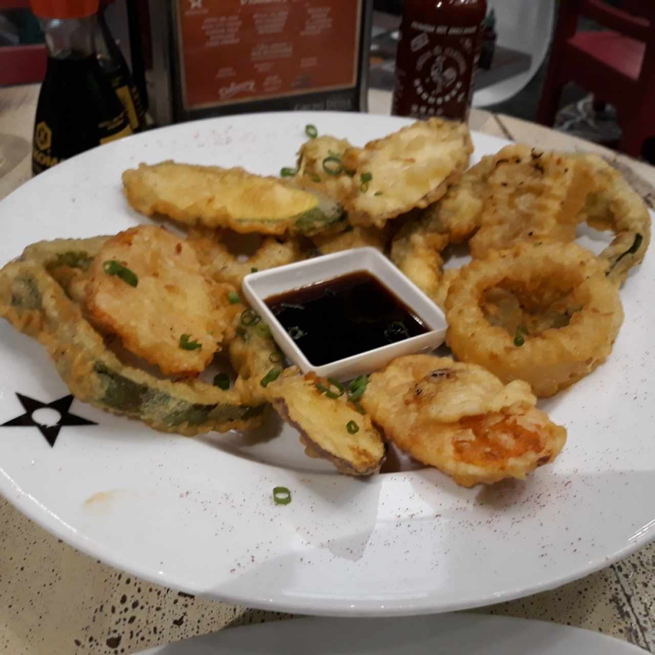 vegetales en tempura