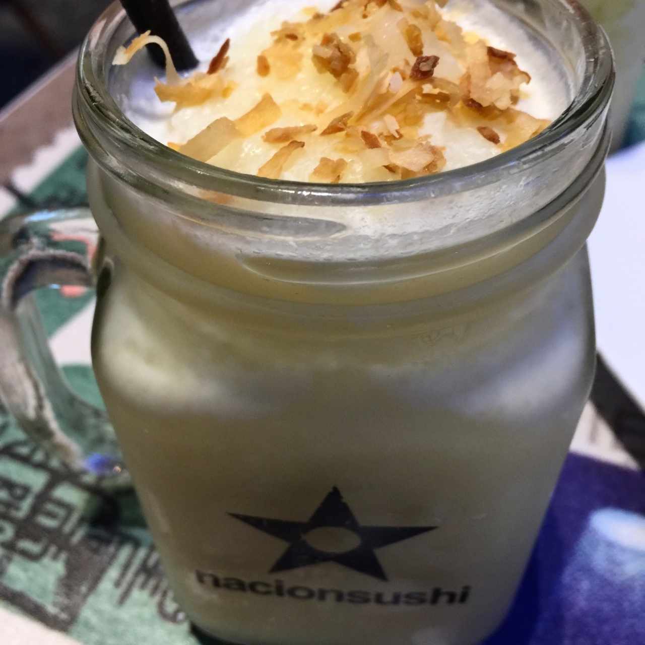 Pineapple,coconut and lemon smoothie