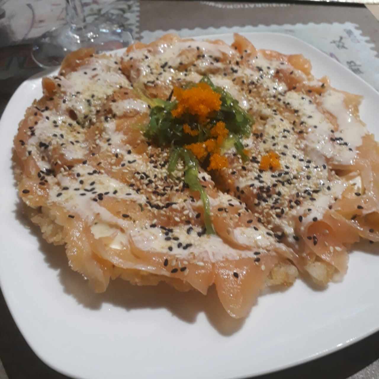 pizza de salmón ahumado