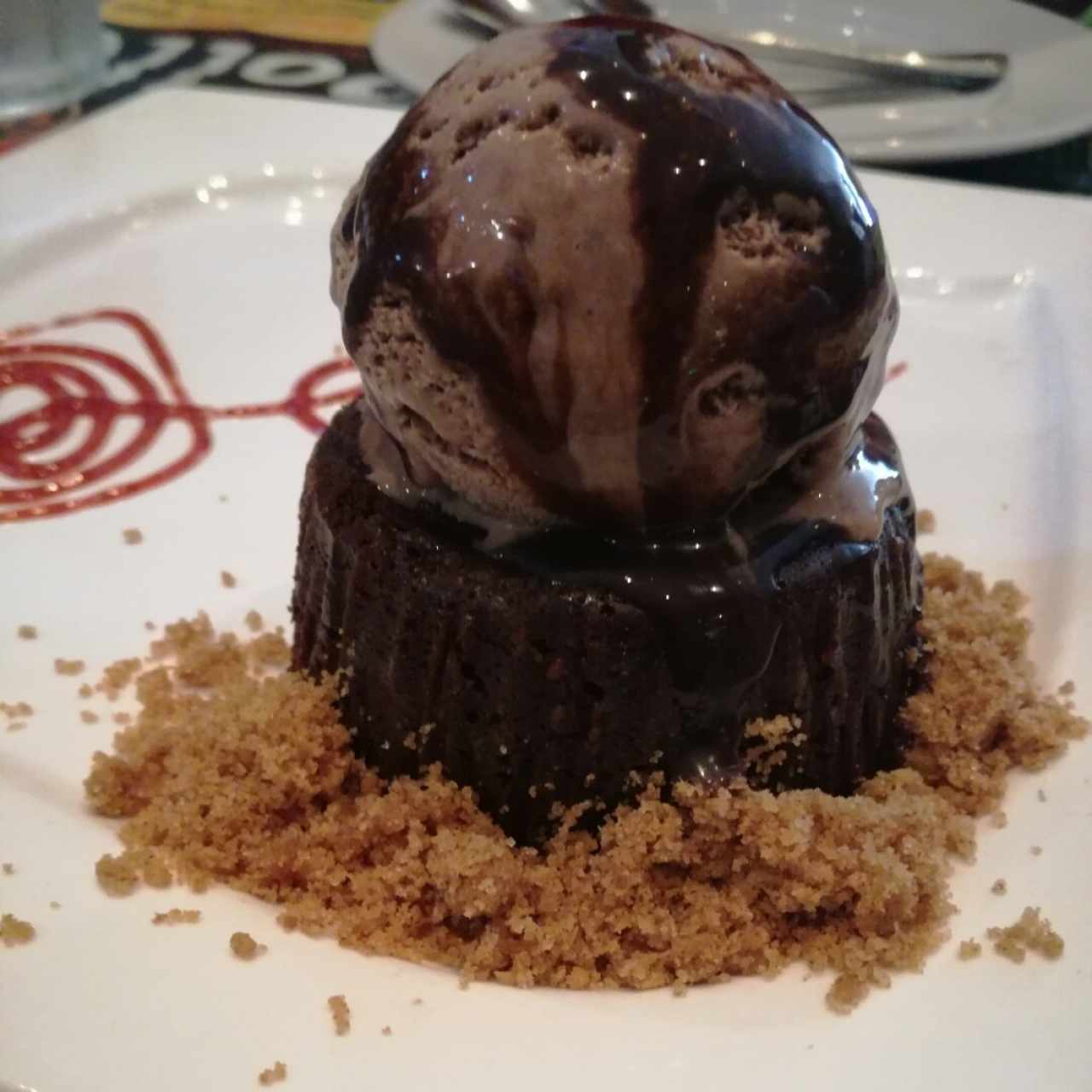 Volcán de chocolate
