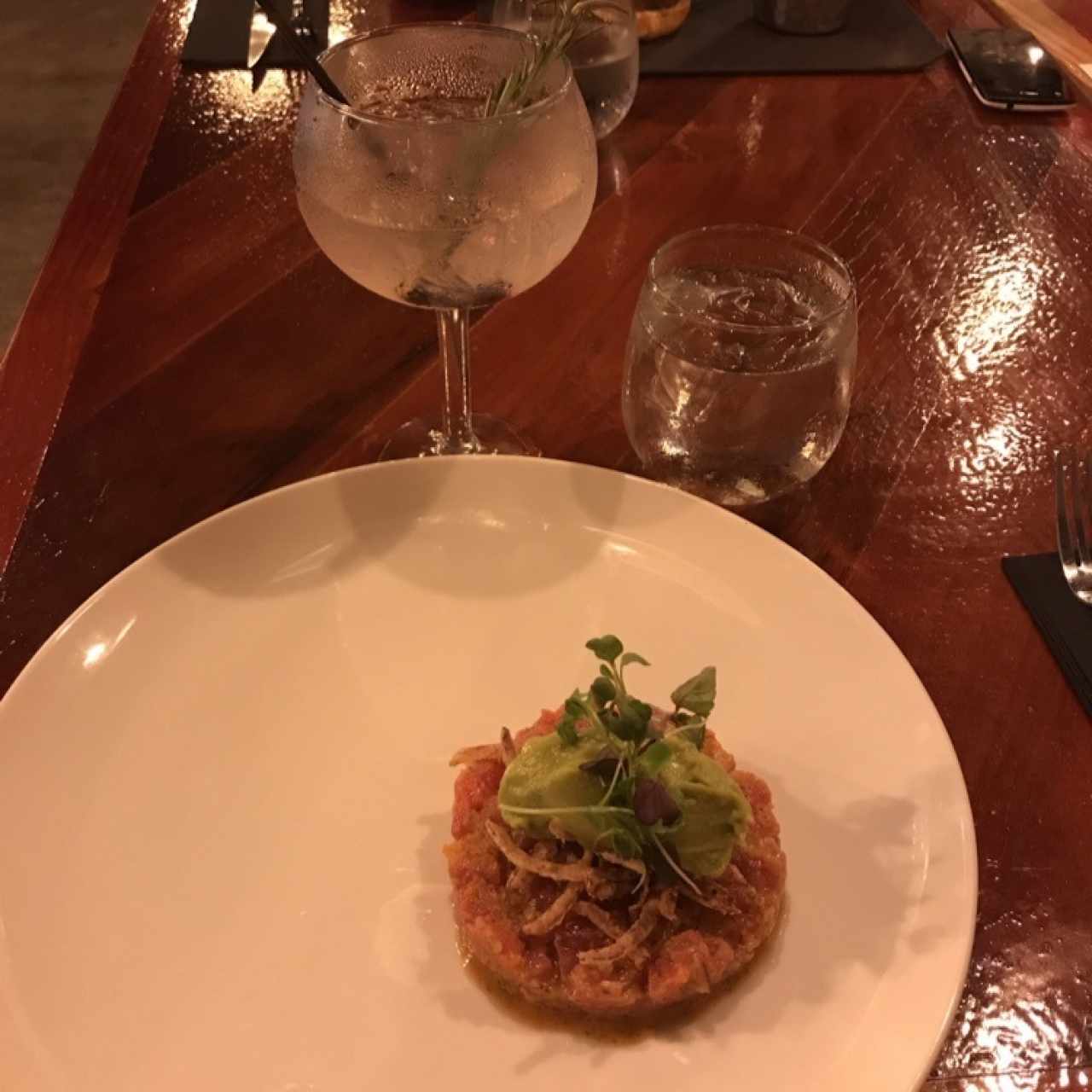 tartare de atún & gin tonic