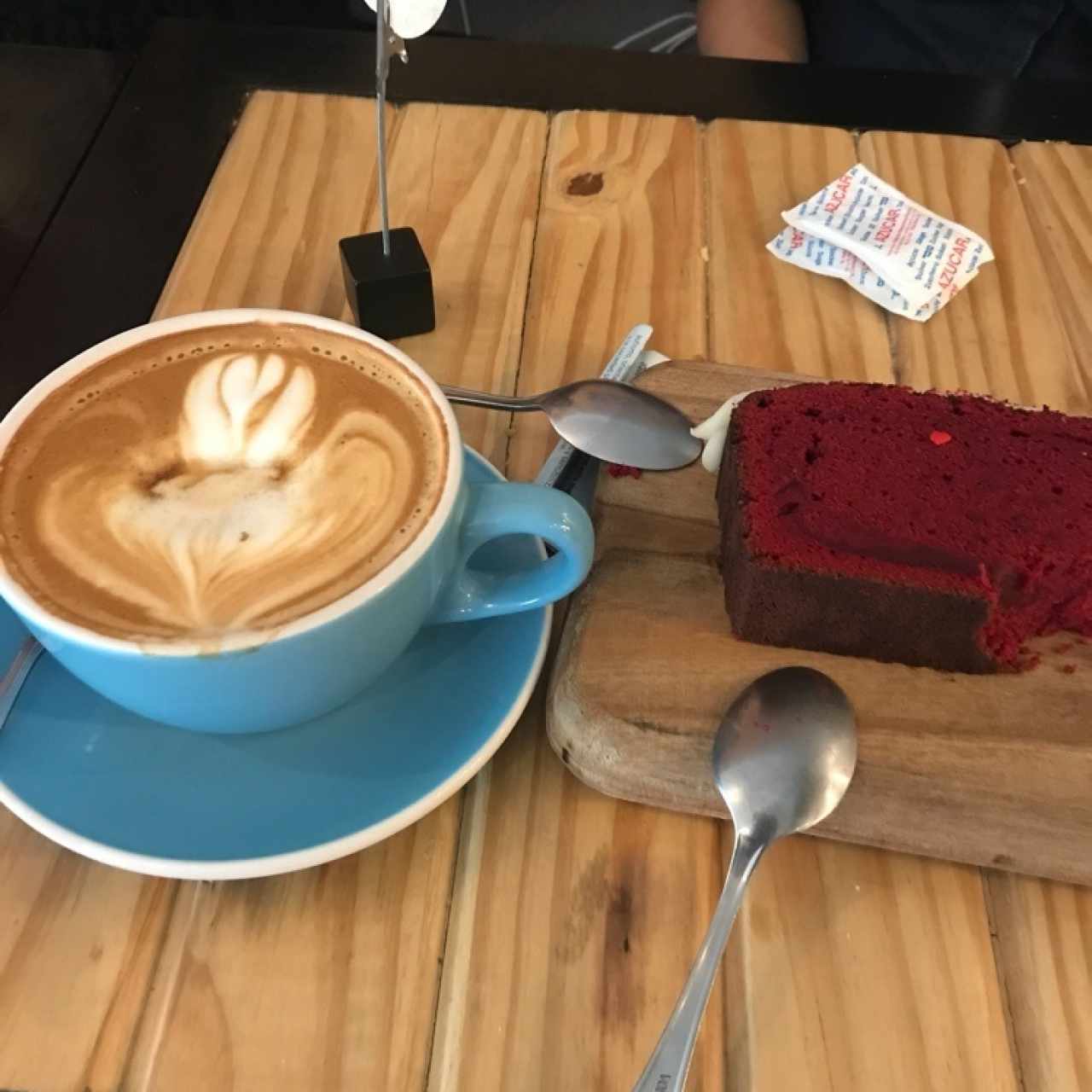 red velvet + latte