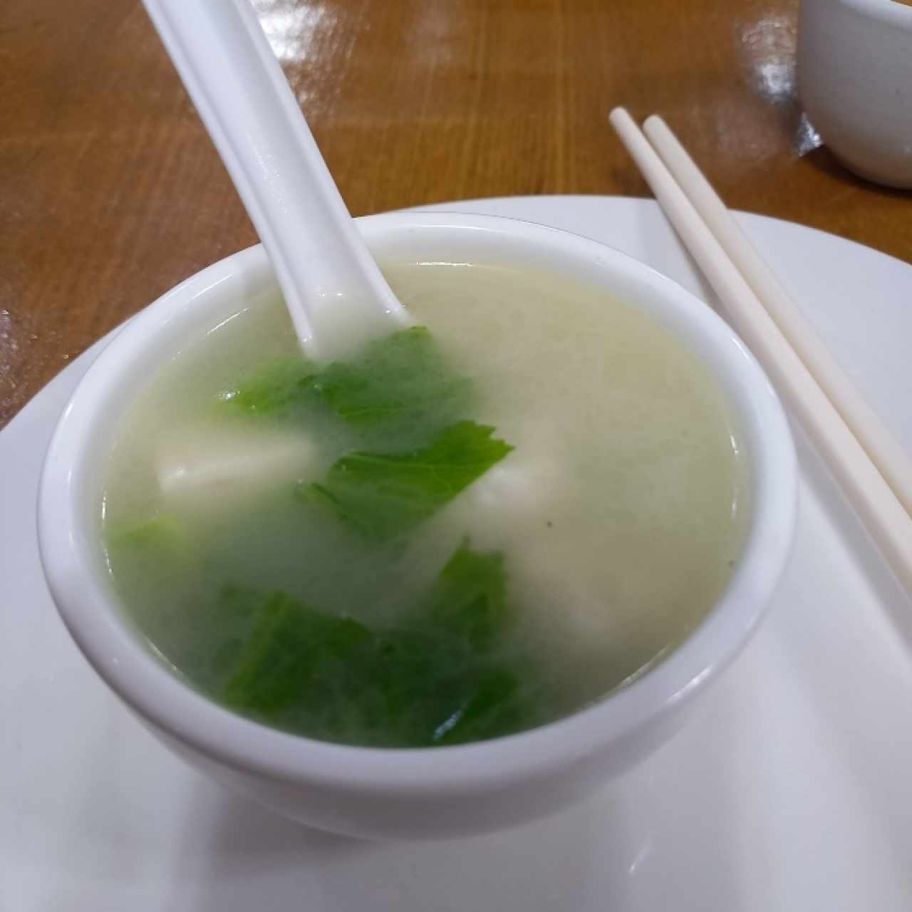 sopa bolita de pescado con tofu