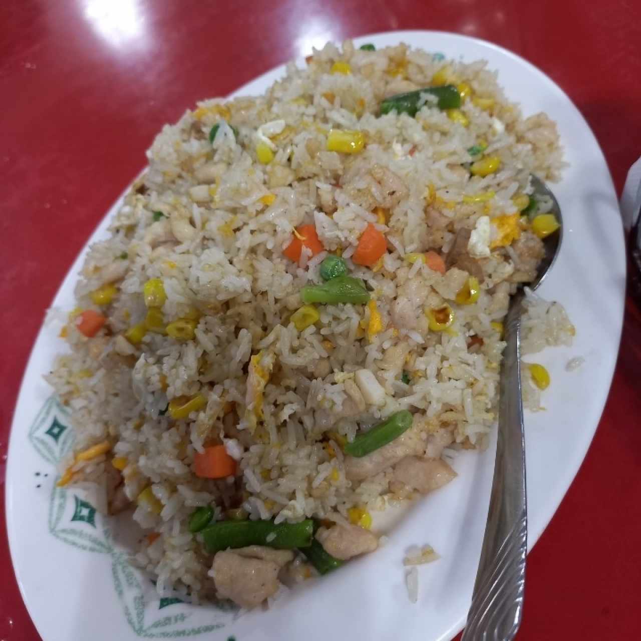 arroz frito con bacalao