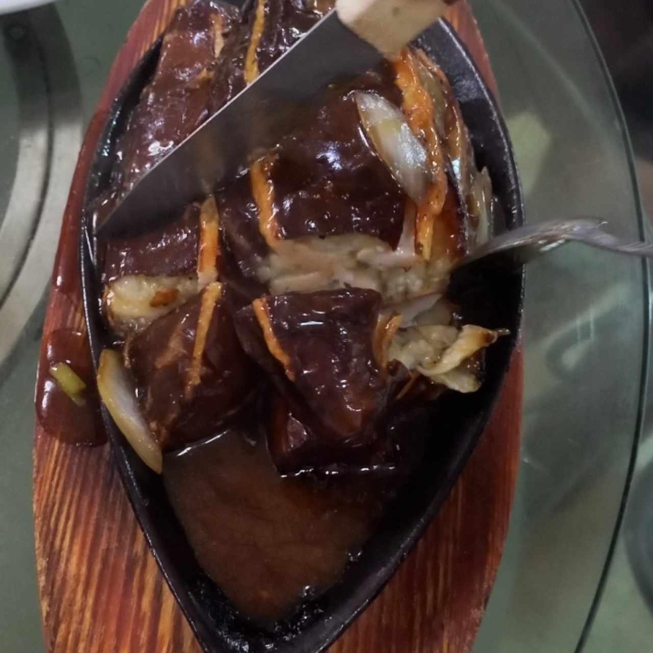 berenjena rellena con pescado