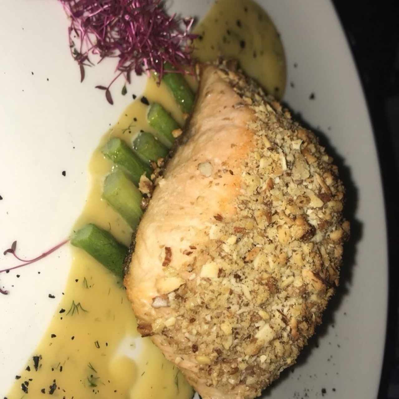 salmon en frutos secos 